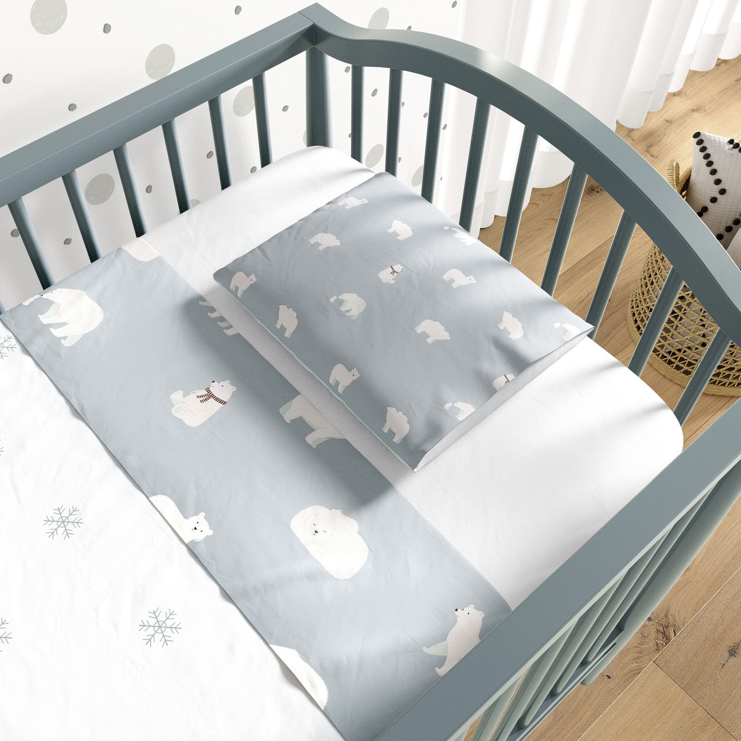 Jogo de Lençol Berço Ursinho Polar 3 peças