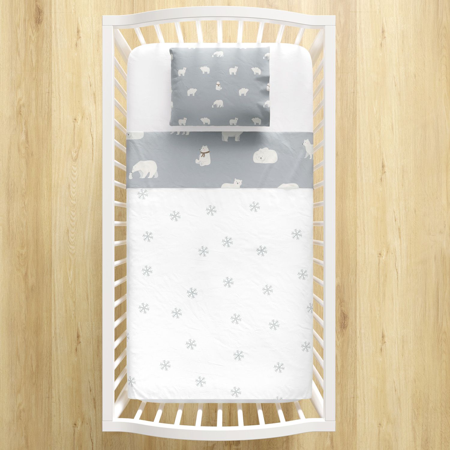 Jogo de Lençol Berço Ursinho Polar 3 peças