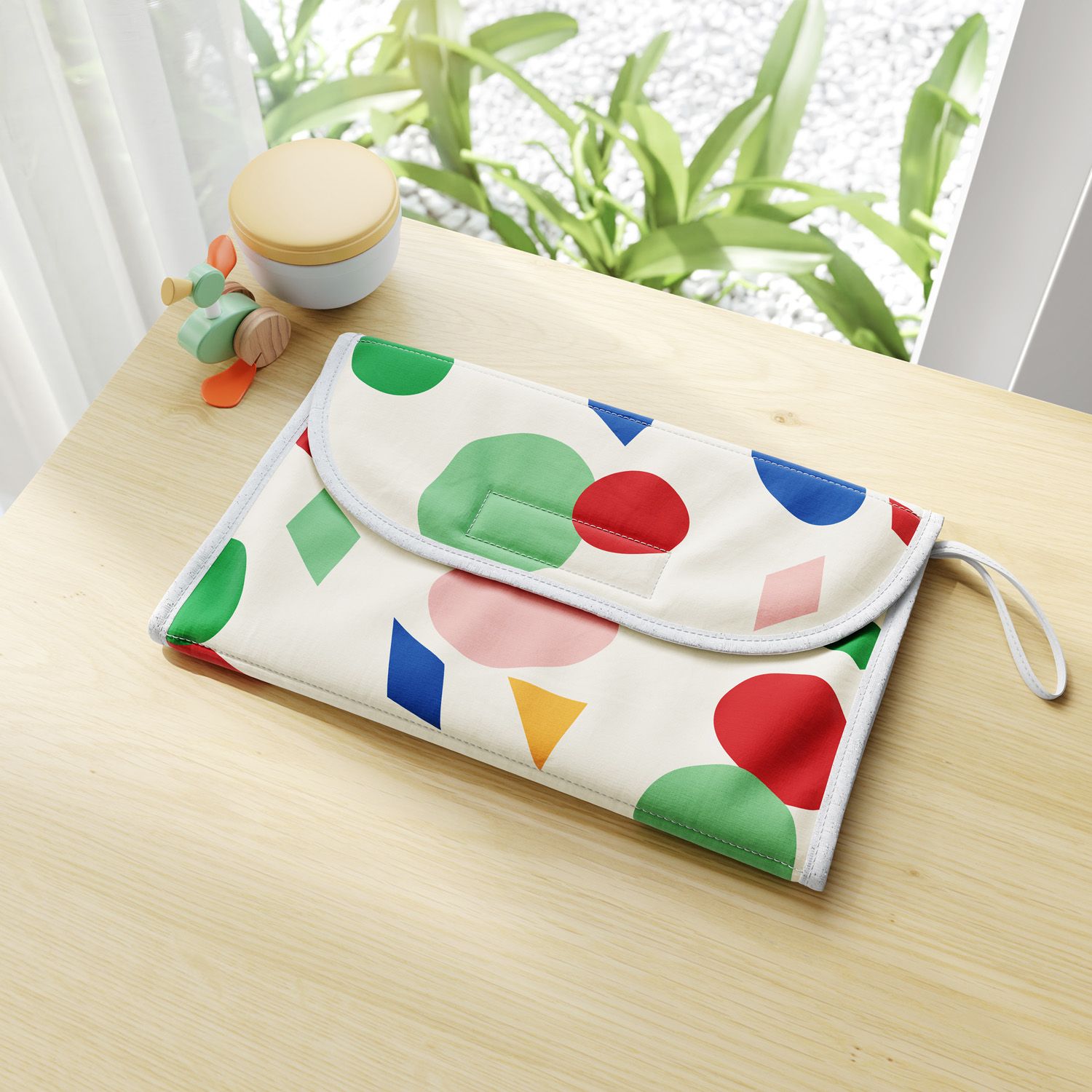 Trocador de Fraldas Portátil Geométrico Moderno