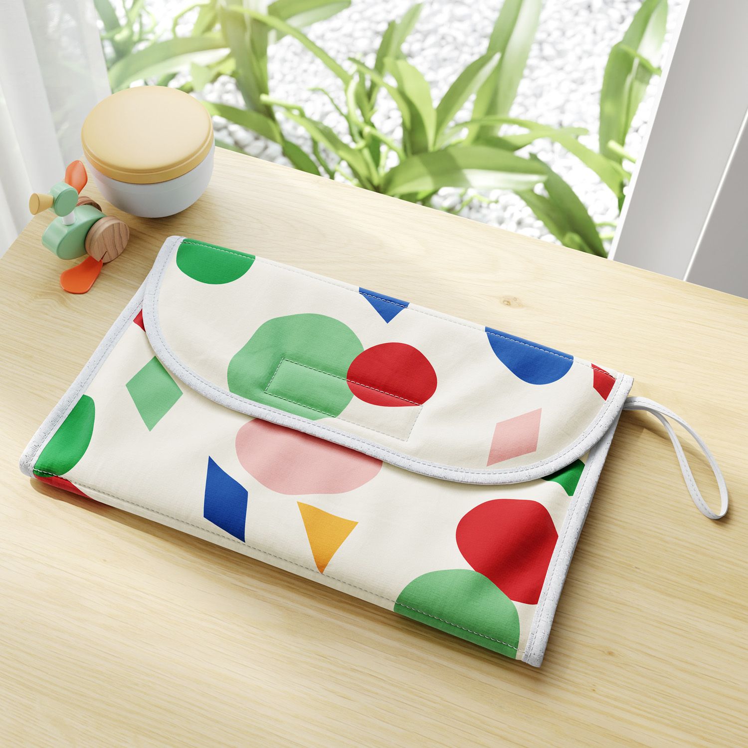 Trocador de Fraldas Portátil Geométrico Moderno