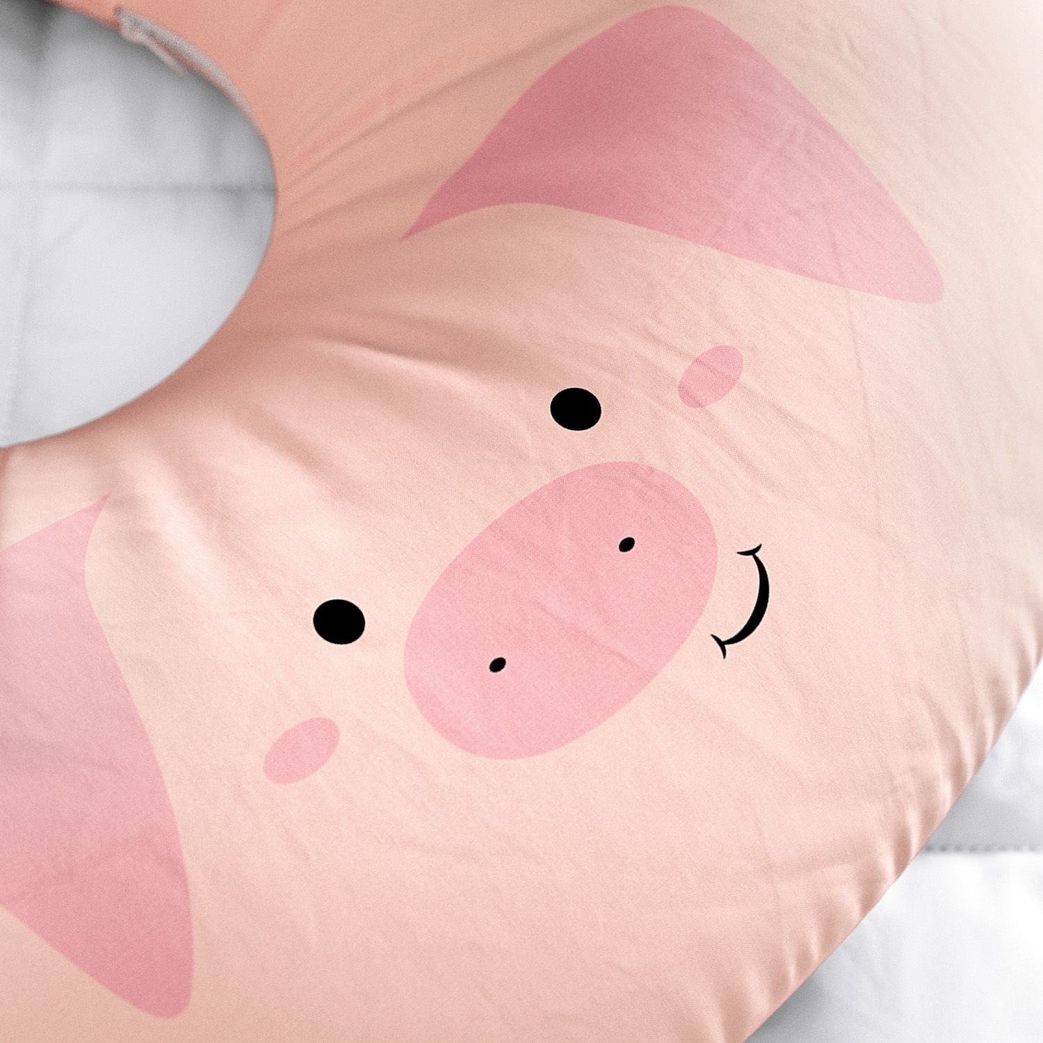 Almofada Amamentação Dupla Face Amiguinho Porquinho