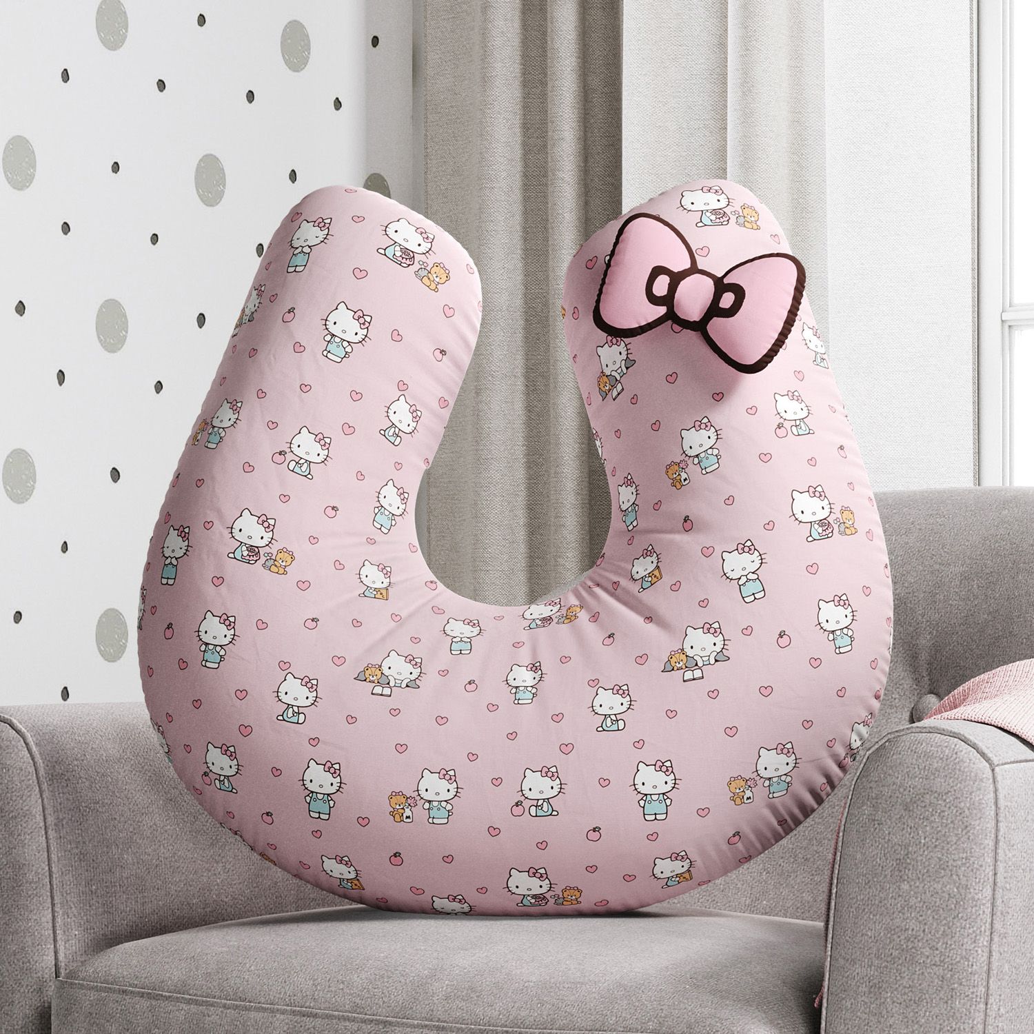 Almofada Amamentação Hello Kitty Rosa