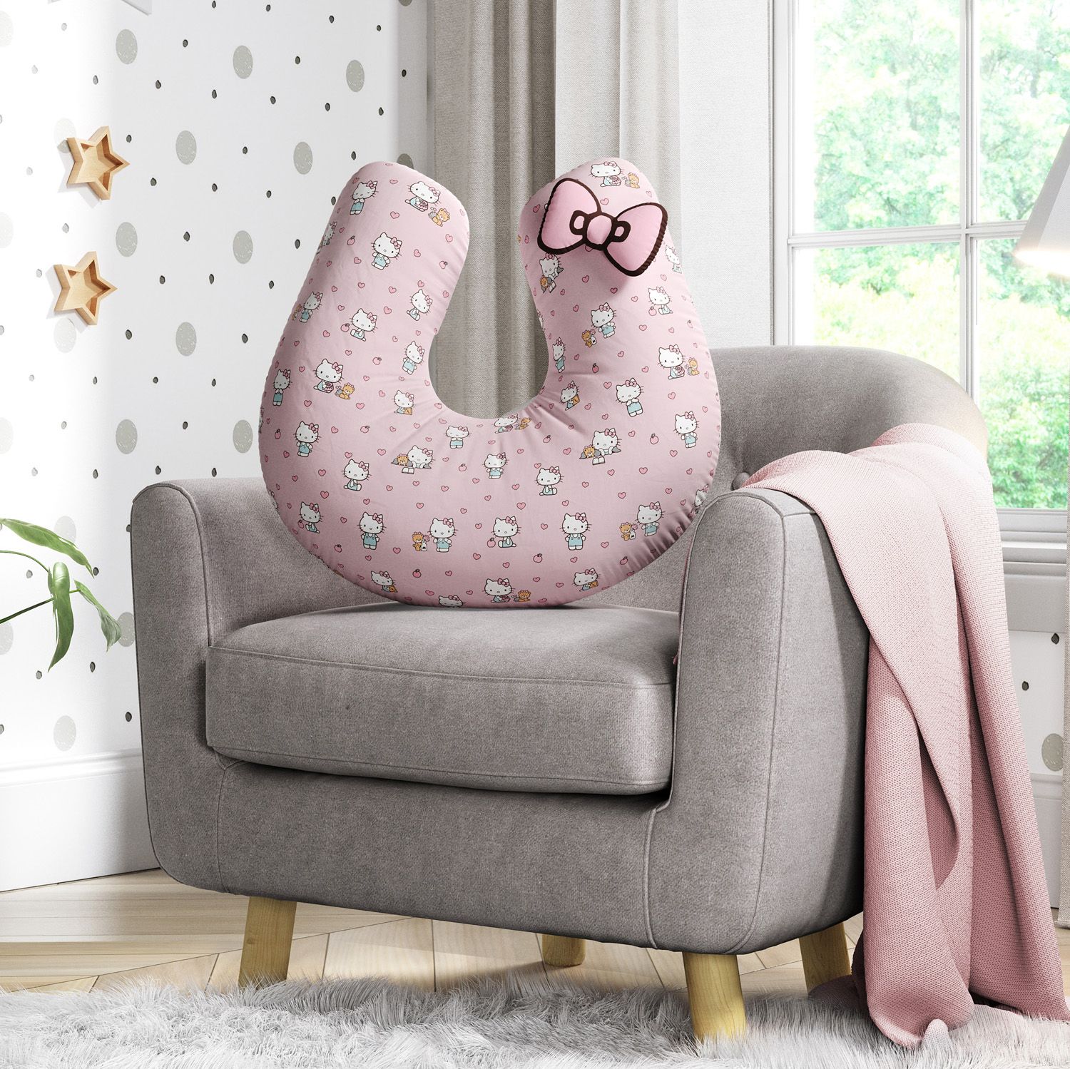 Almofada Amamentação Hello Kitty Rosa