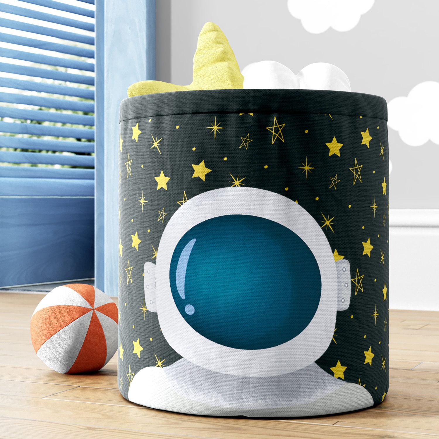 Cestos Organizadores para Brinquedos Astronauta