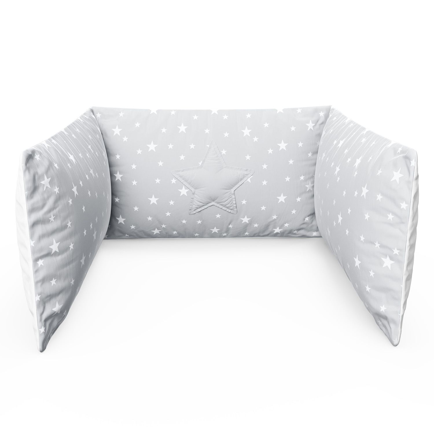 Kit Berço Dobrável 2 em 1 Estrelinha Cinza