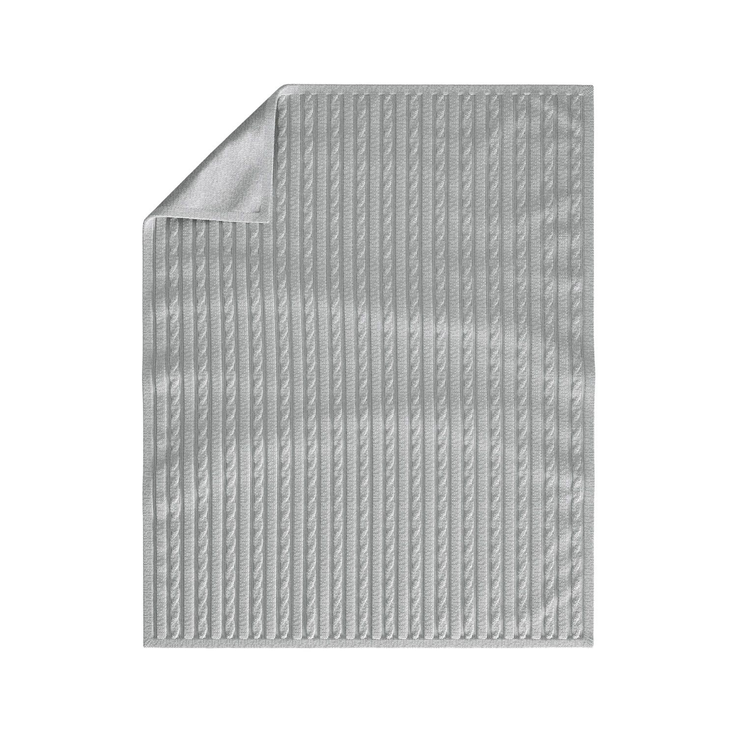 Manta Tricot Trança Cinza 1,20M