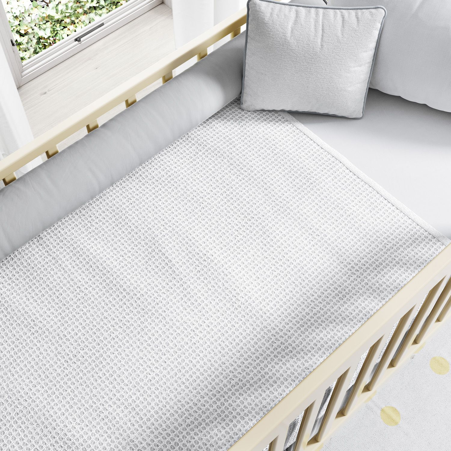 Manta Tricot Colmeia Branco 1,45M