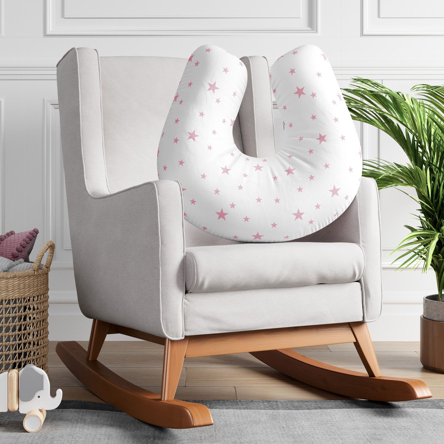 Almofada Amamentação Estrelinha Rosa