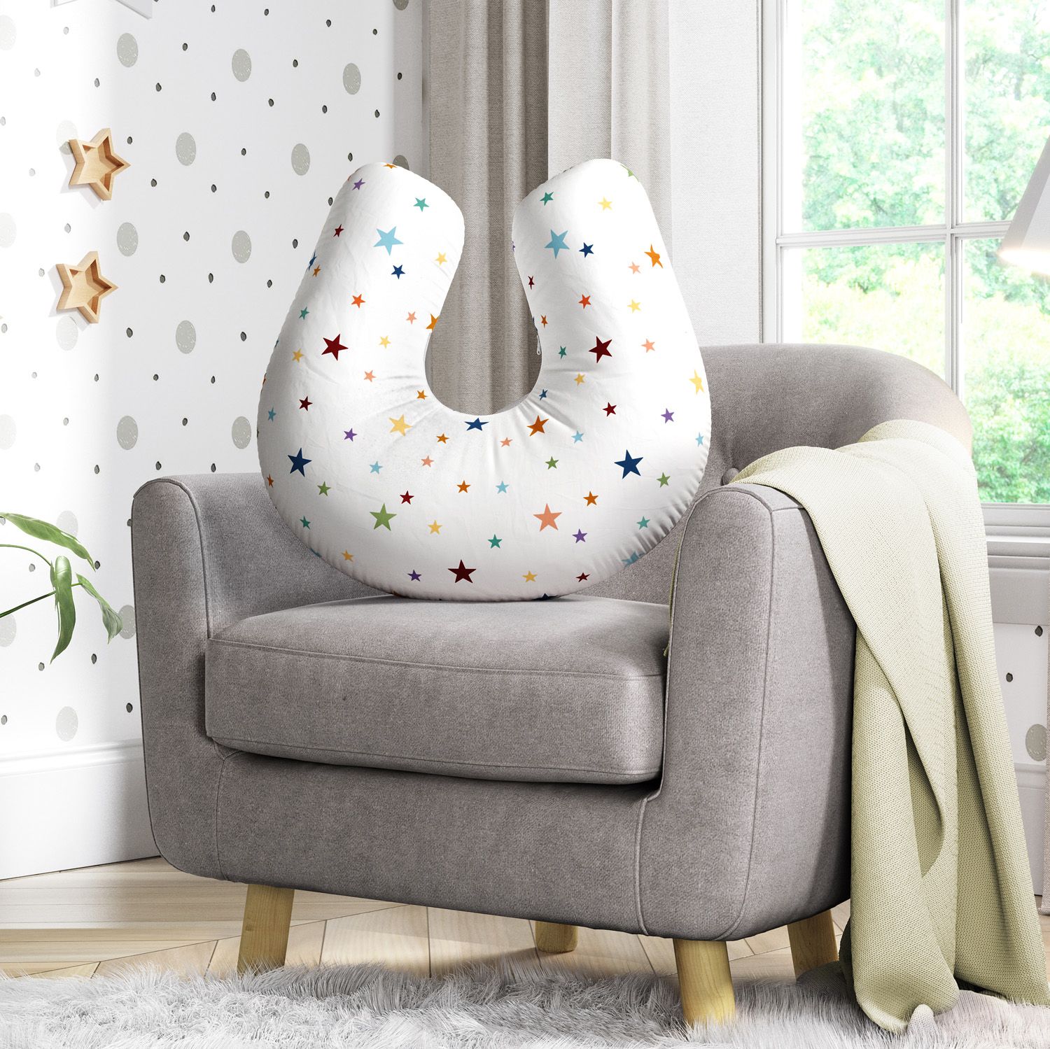 Almofada Amamentação Estrela Estrelinha Colorida