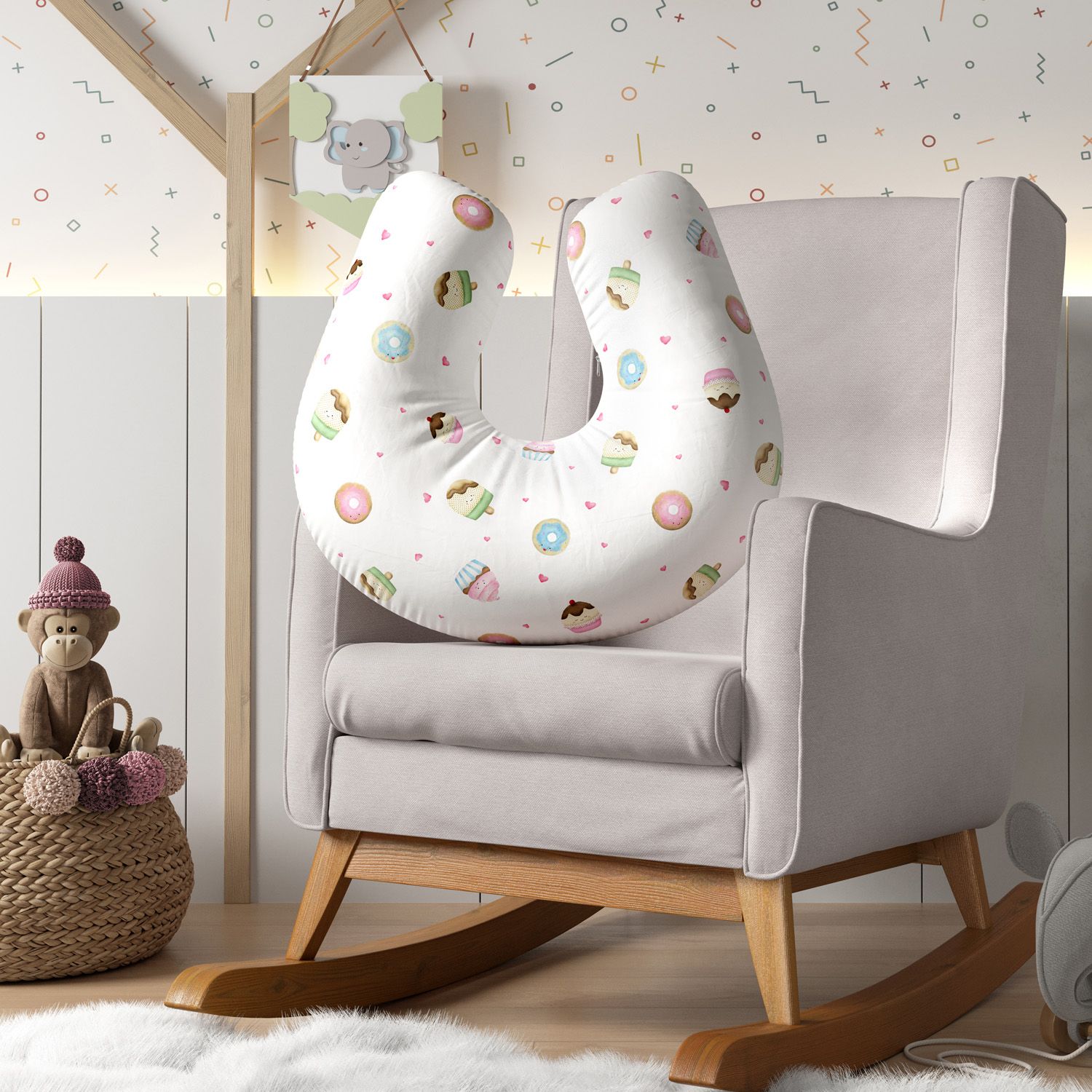 Almofada Amamentação Docinho Colorido