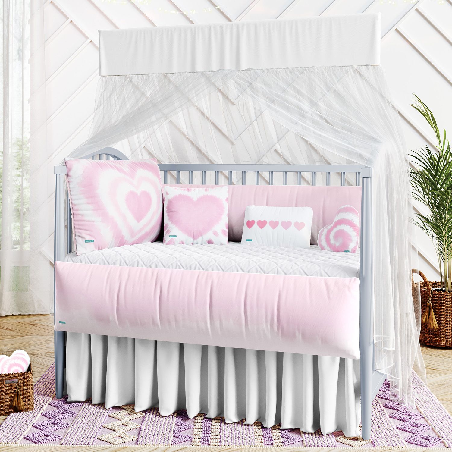 Kit Berço Tie Dye Céu Azul