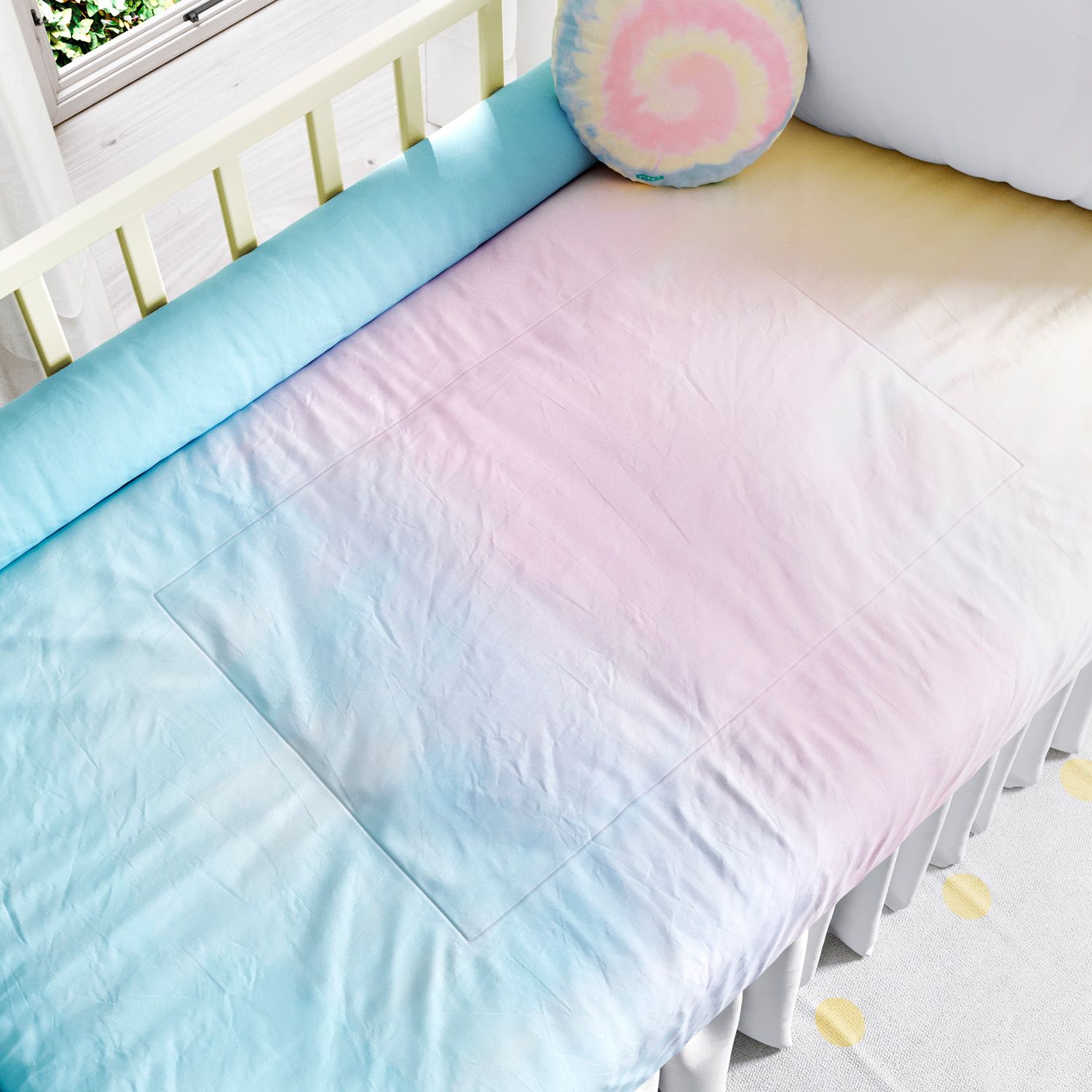 Edredom de Berço Tie Dye Azul