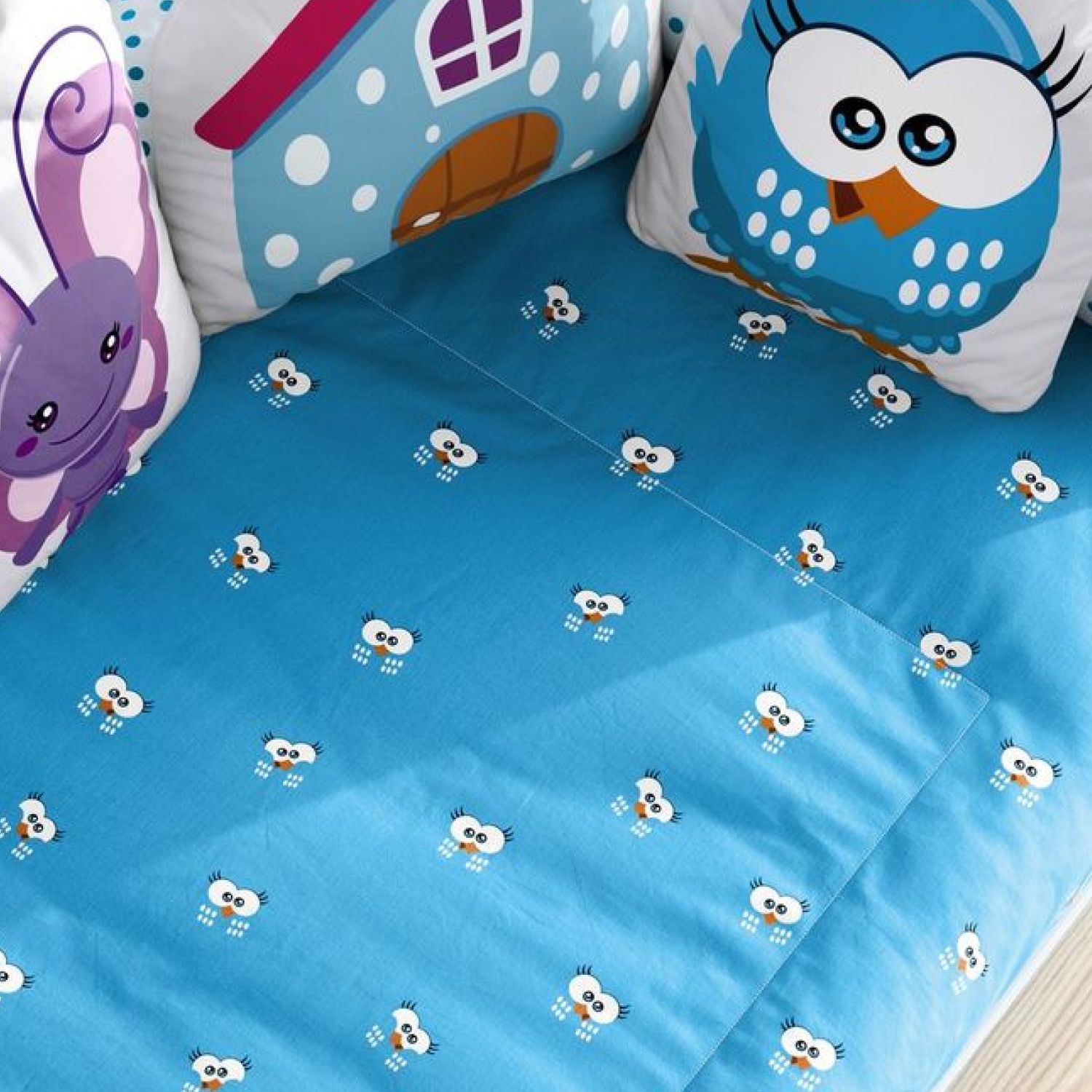 Edredom de Mini Cama Galinha Pintadinha Olhinhos