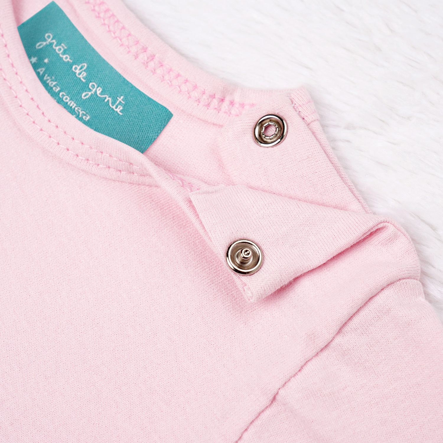 Conjunto Jardineira e Body Manga Longa Baby Basics Verde e Cinza 02 Peças — vista alternativa