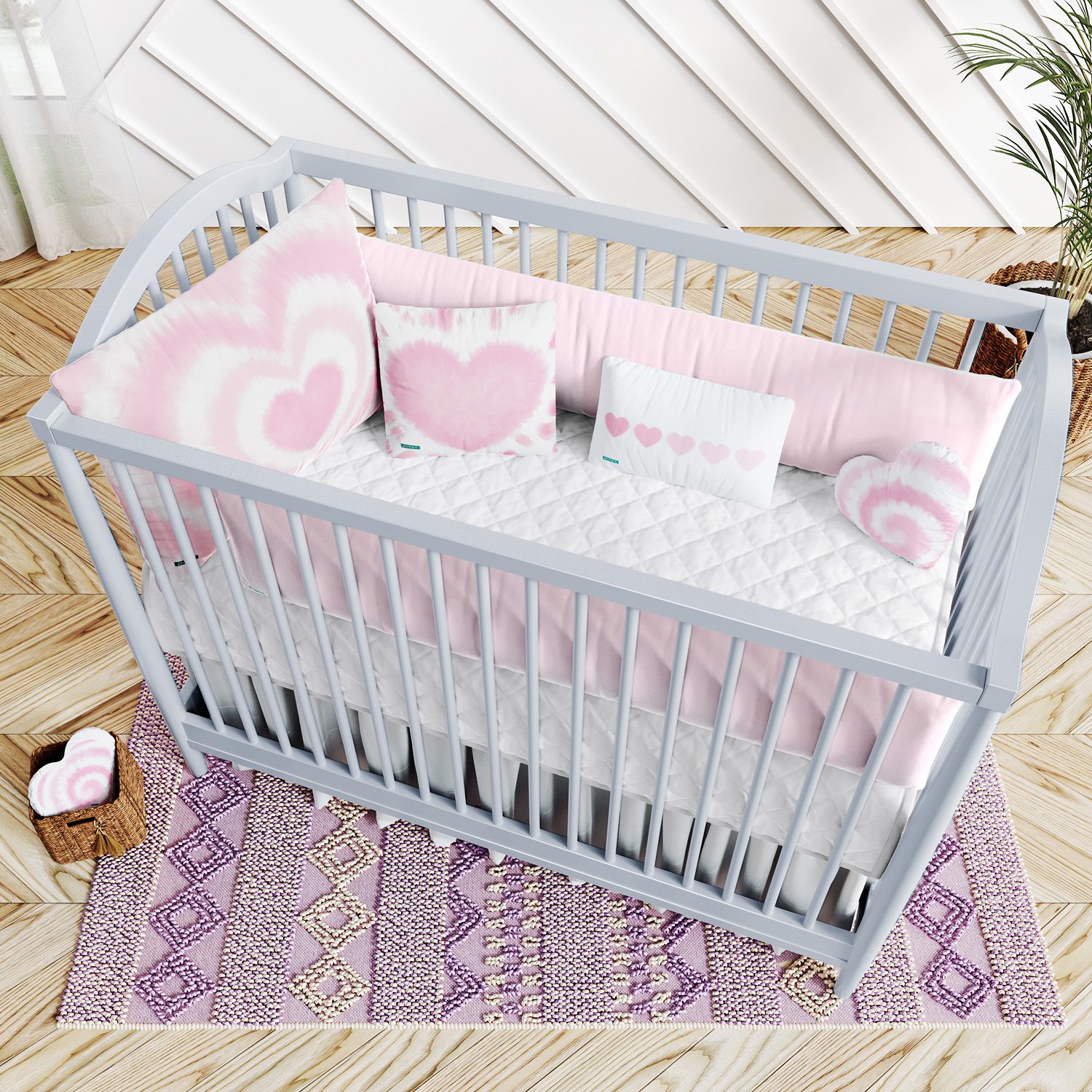 Kit Berço Tie Dye Céu Azul