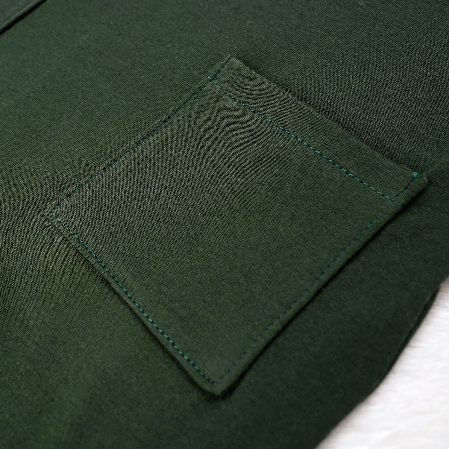 Conjunto Jardineira e Body Manga Longa Baby Basics Verde e Cinza 02 Peças