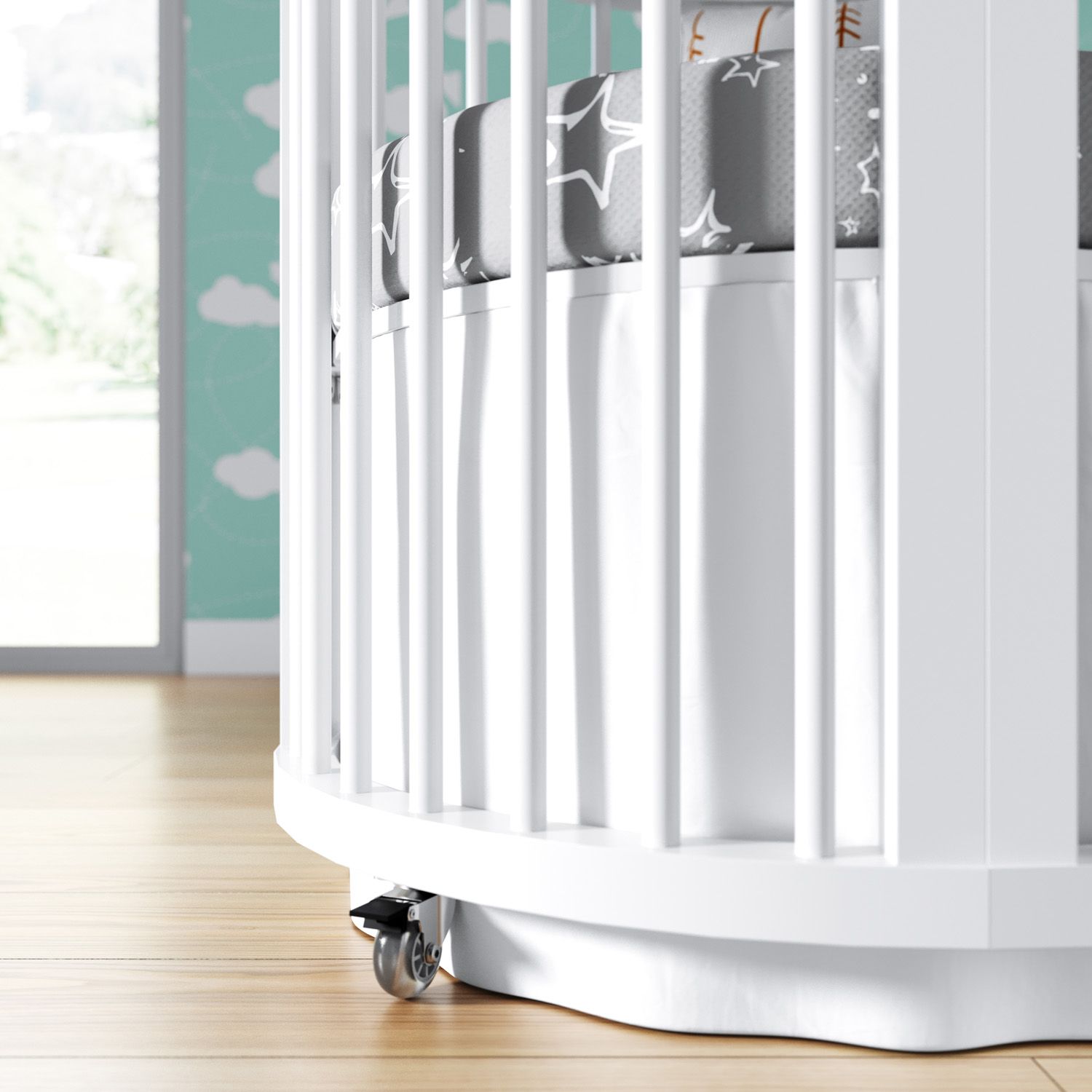 Saia de Berço Redondo Branco