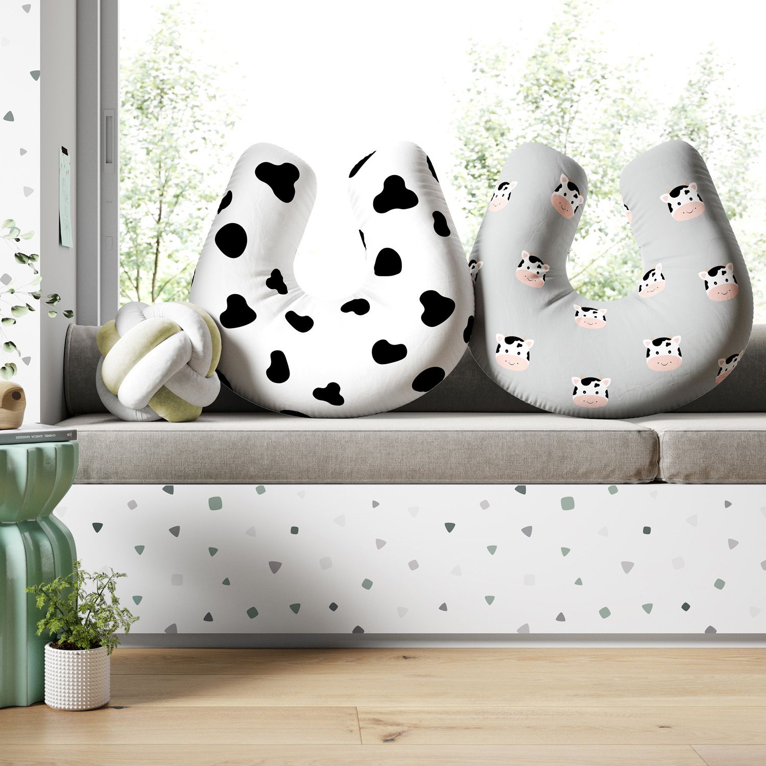 Almofada Amamentação Dupla Face Amiguinha Vaquinha