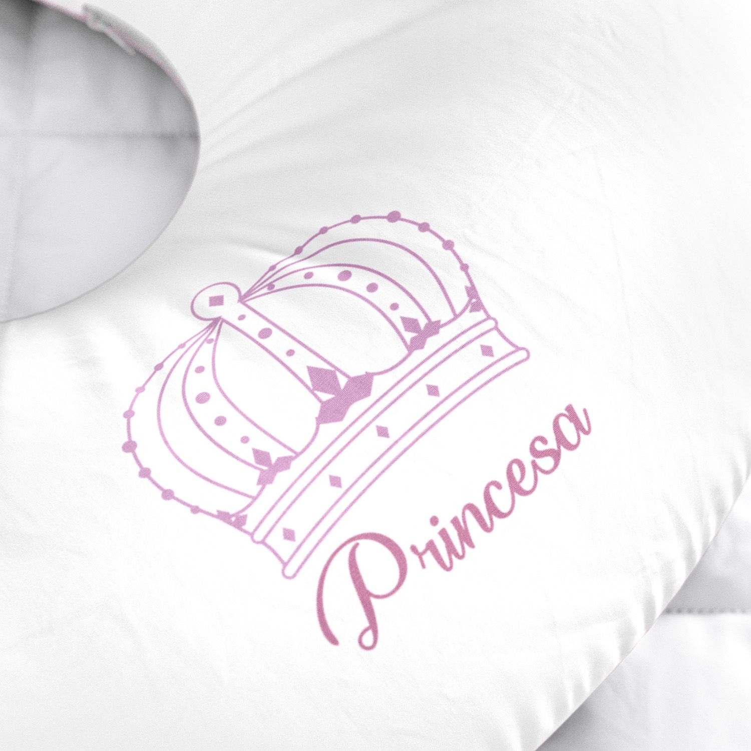 Almofada Amamentação Dupla Face Menina Princesa Rosa