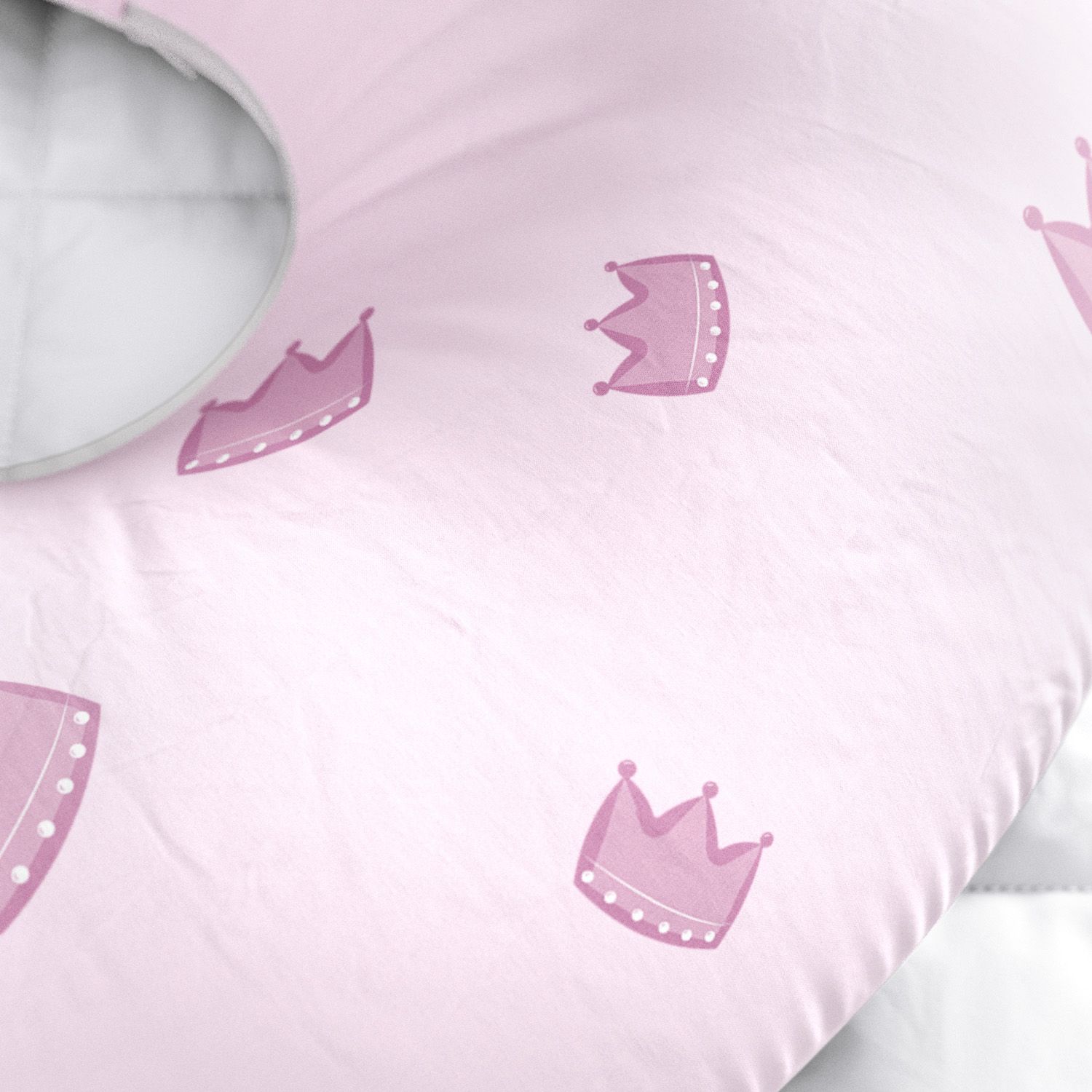 Almofada Amamentação Dupla Face Menina Princesa Rosa