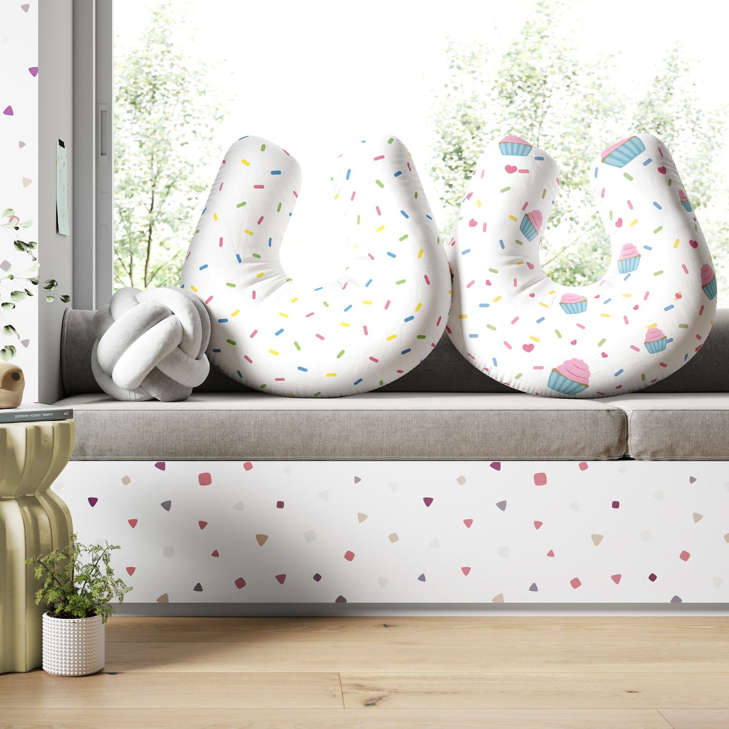 Almofada Amamentação Dupla Face Granulado Colorido