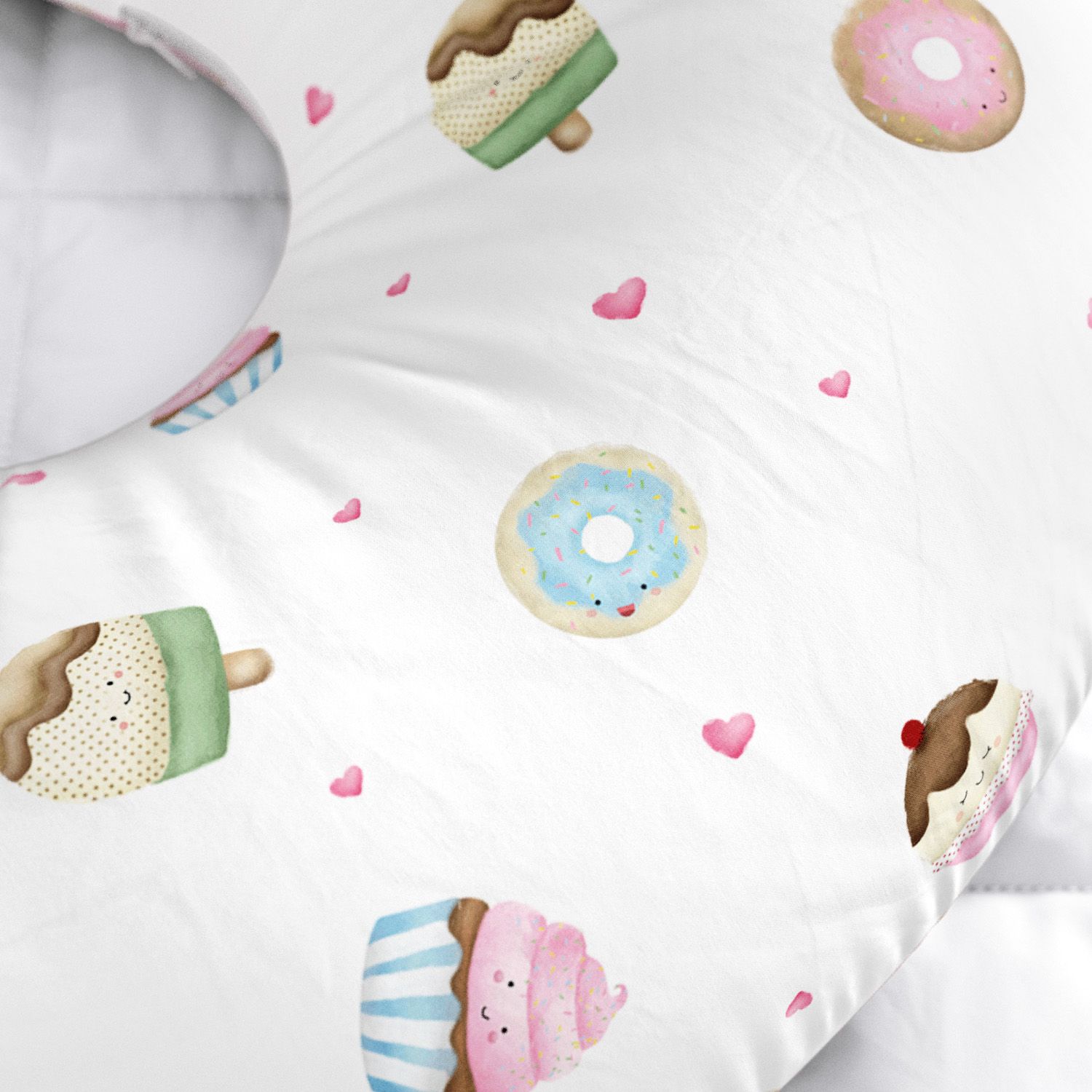 Almofada Amamentação Dupla Face Docinho Colorido