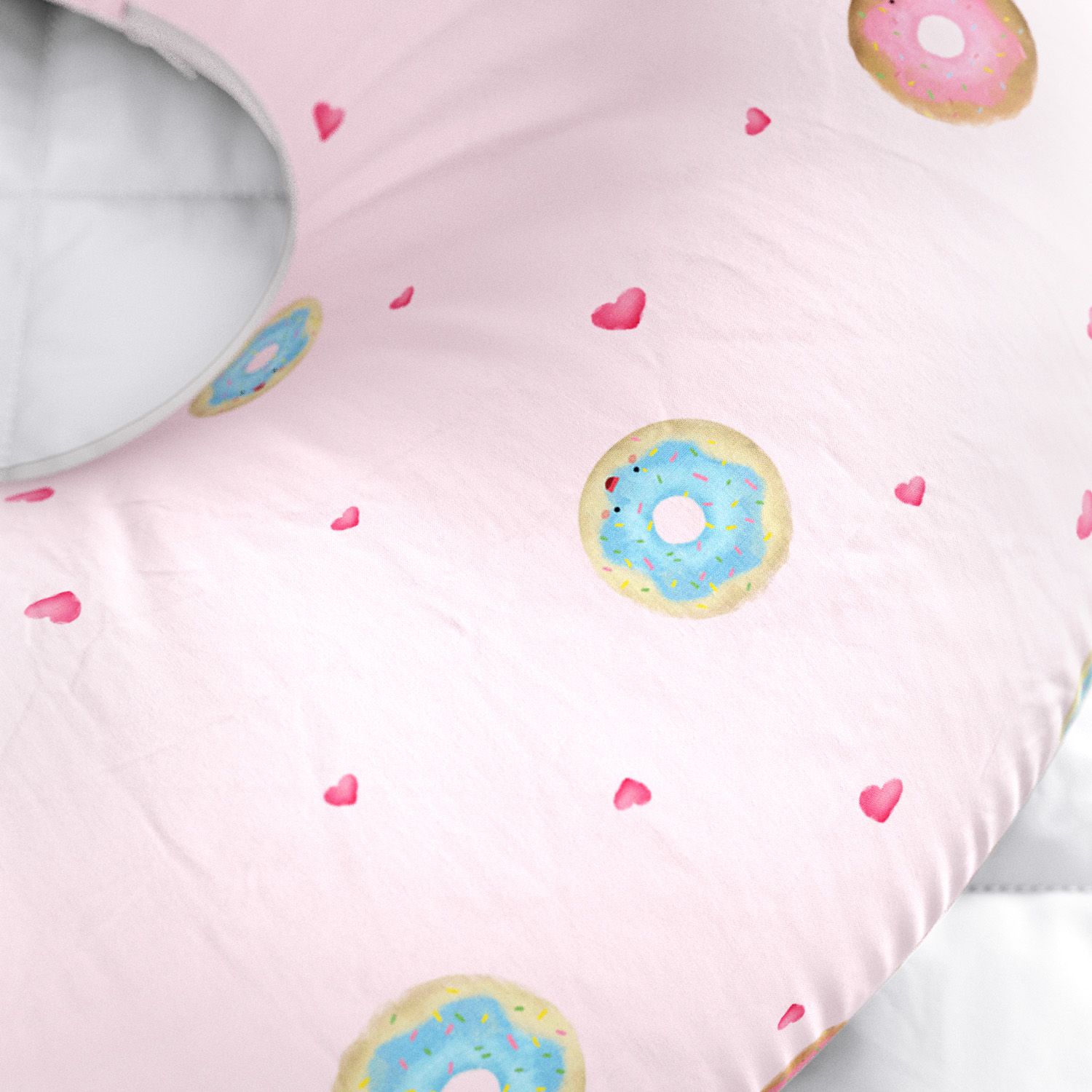 Almofada Amamentação Dupla Face Docinho Colorido