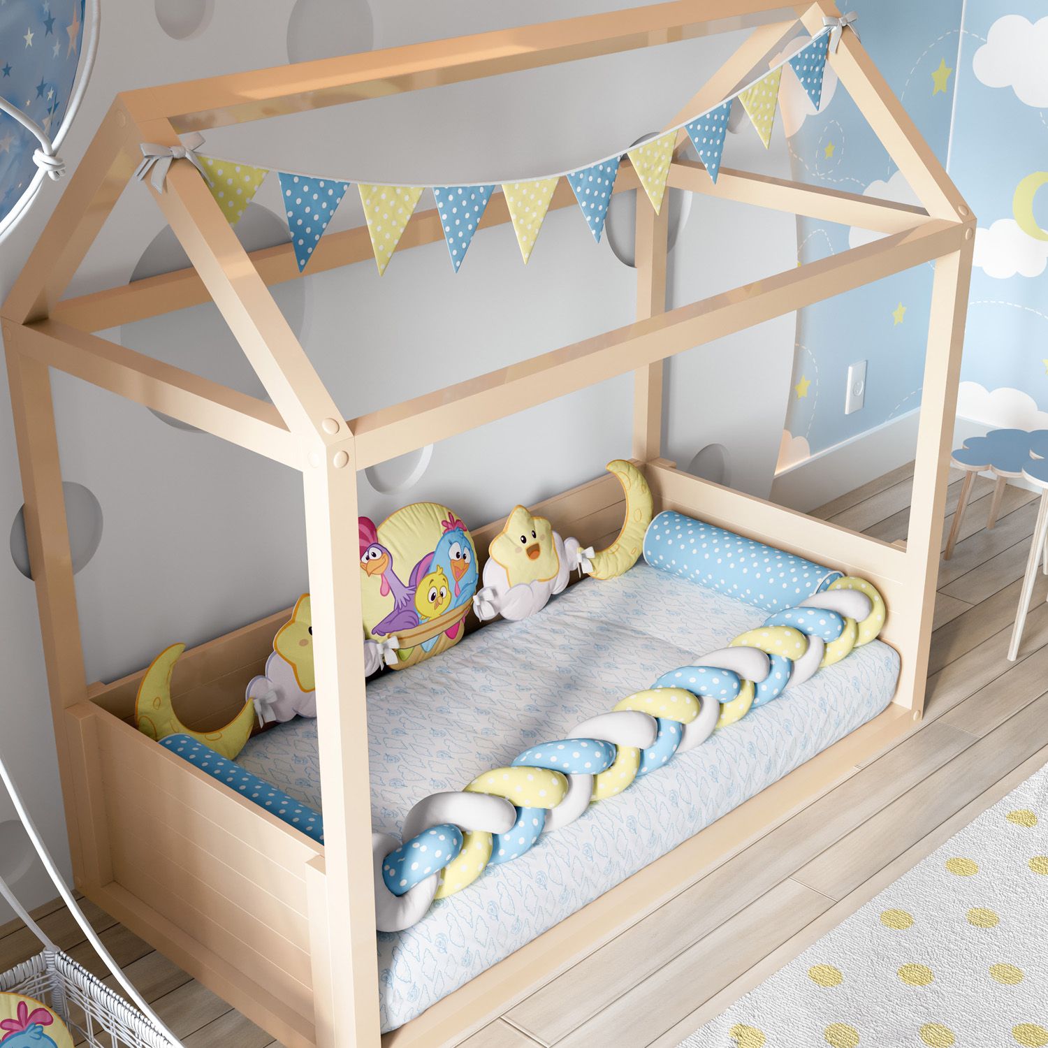 Kit Montessoriano Trança Galinha Pintadinha