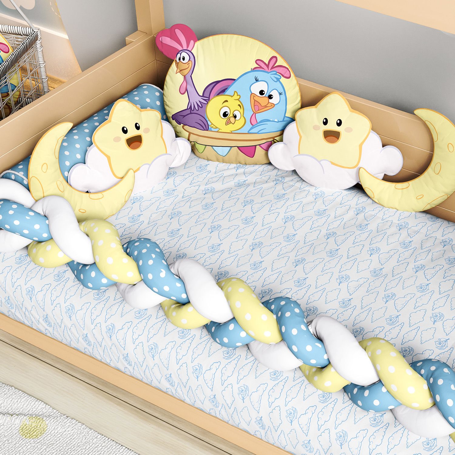 Kit Montessoriano Trança Galinha Pintadinha