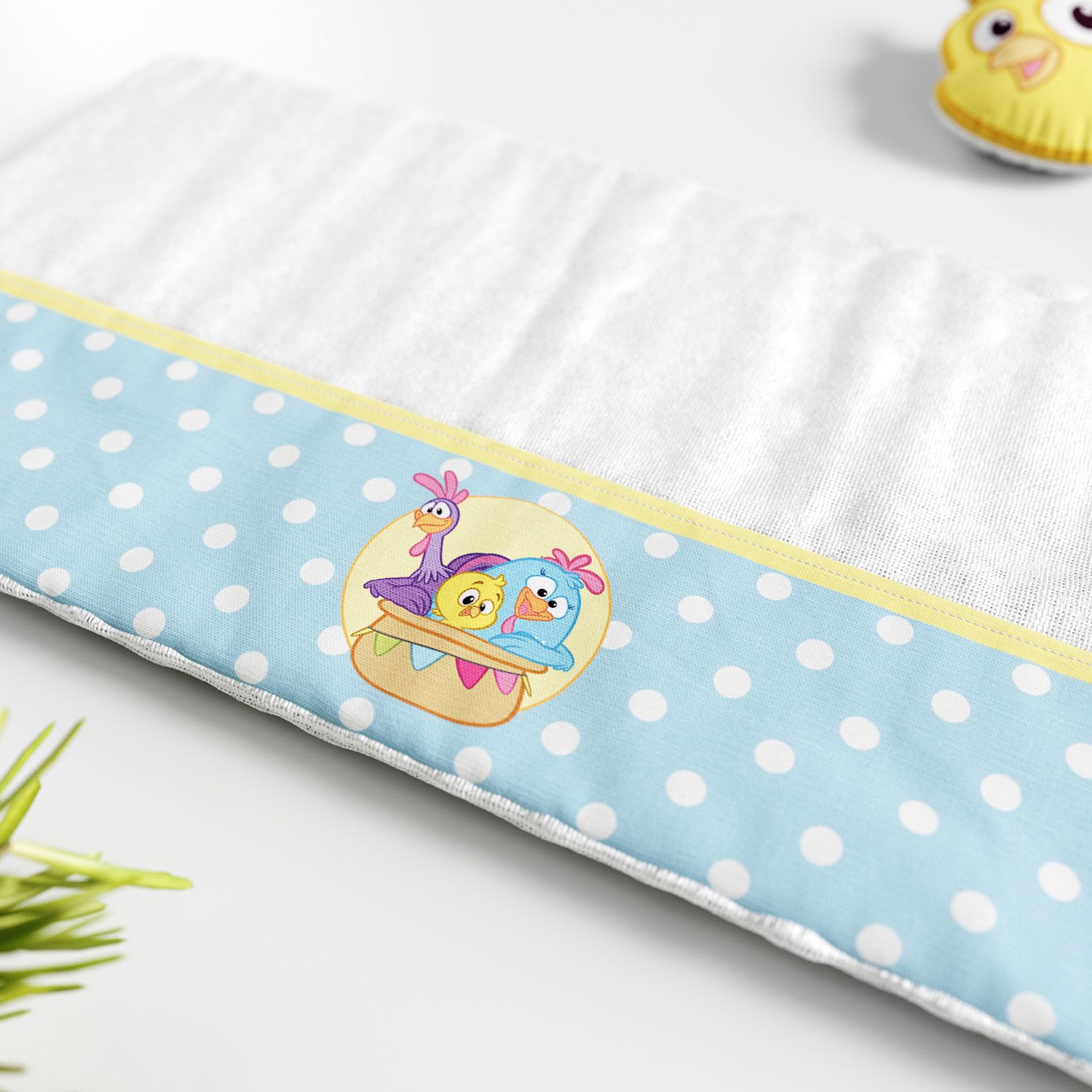 Jogo de Fraldas de Ombro Galinha Pintadinha Poá e Listra 3 Peças