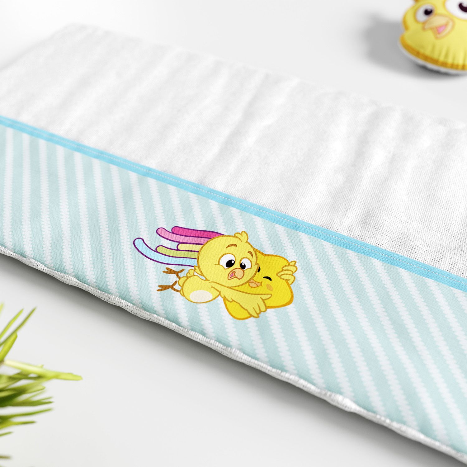 Jogo de Fraldas de Boca Galinha Pintadinha Poá e Listra 3 Peças