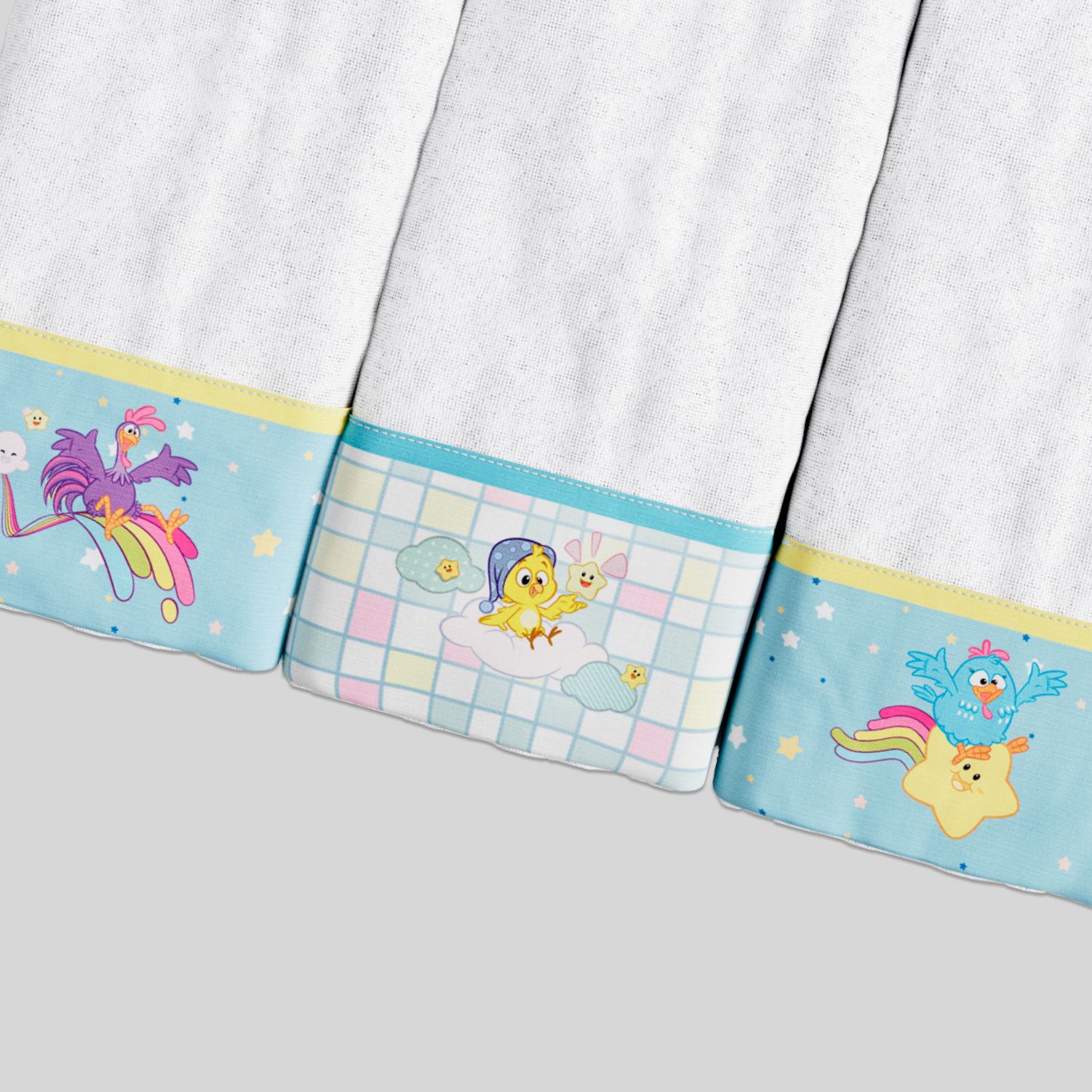 Jogo de Fraldas de Boca Galinha Pintadinha Estrelinha 3 Peças