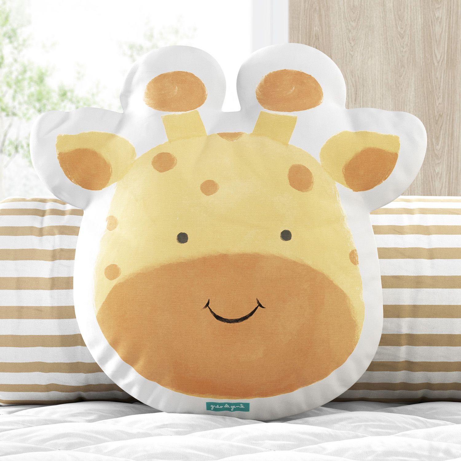 Almofada Amiguinha Girafa Aquarela 33cm