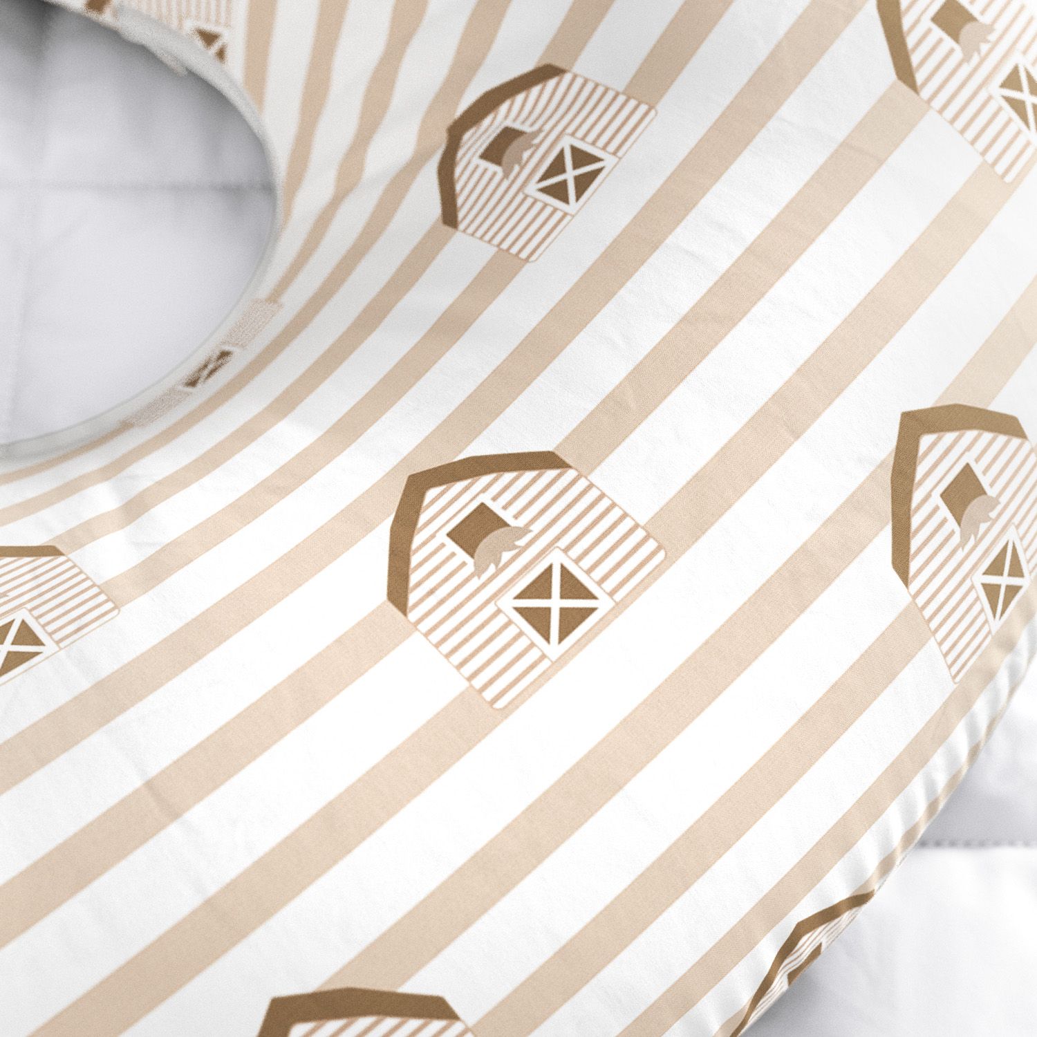 Almofada Amamentação Dupla Face Fazendinha Poá