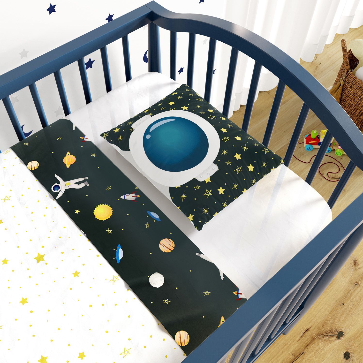 Jogo de Lençol Berço Astronauta 3 Peças