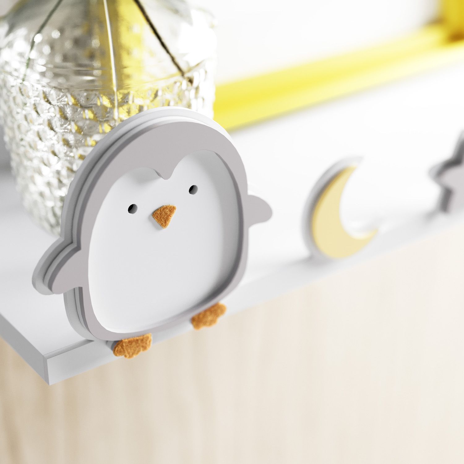 Prateleira MDF Pinguim Estrelinha