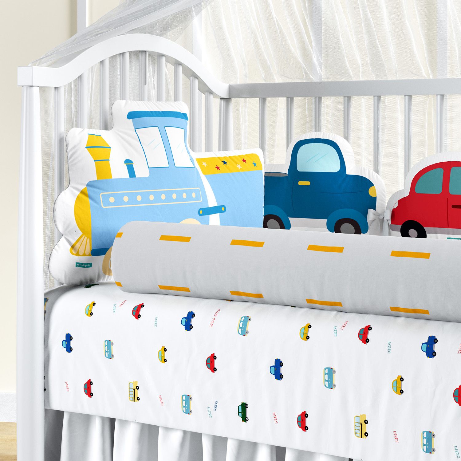 Kit Berço Amiguinhos Carrinhos Coloridos