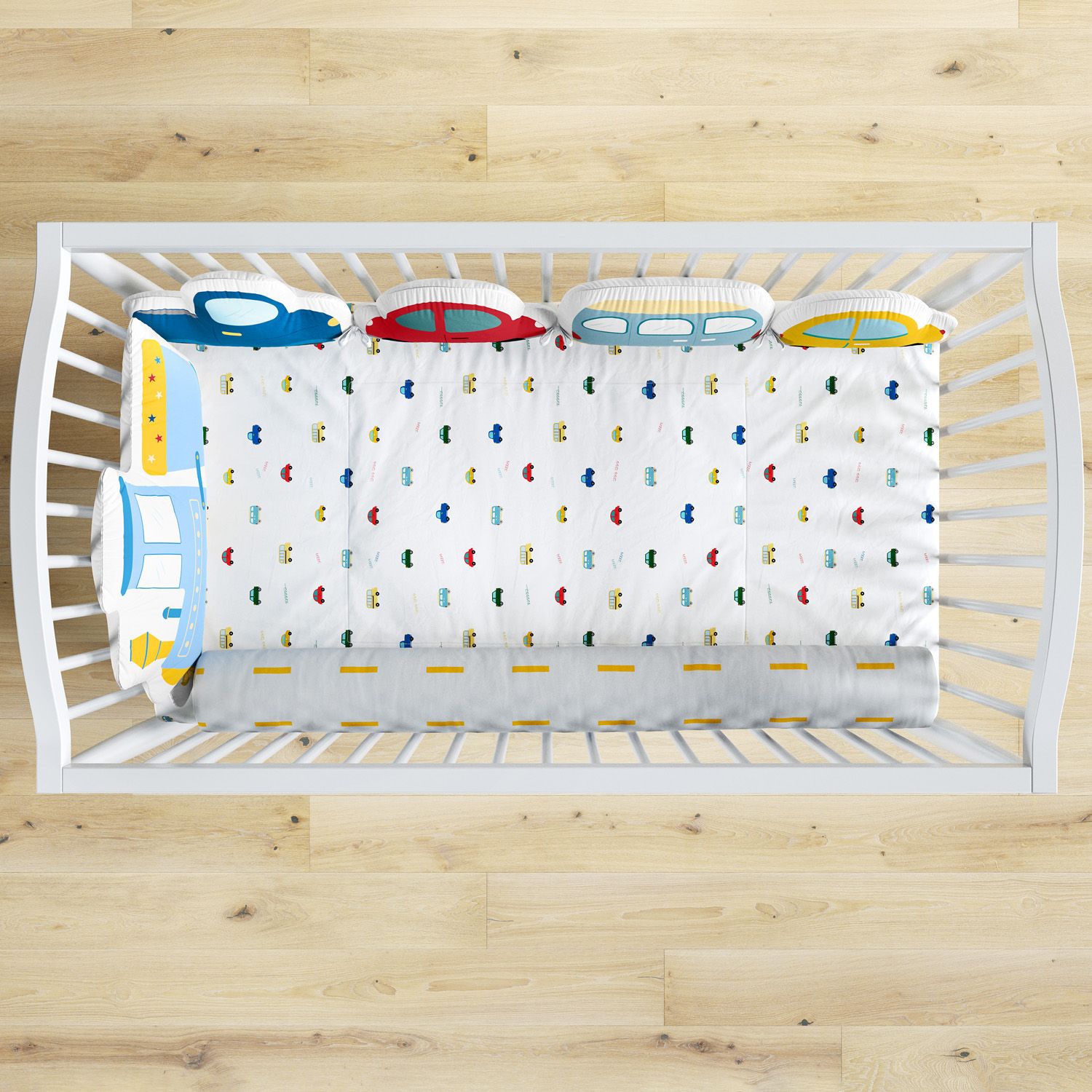 Kit Berço Amiguinhos Carrinhos Coloridos