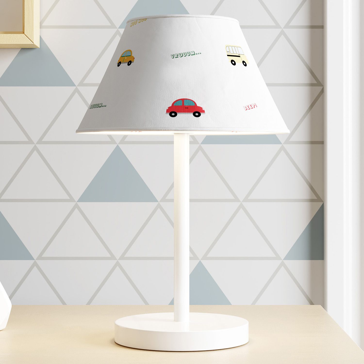 Abajur Amiguinhos Carrinhos Coloridos