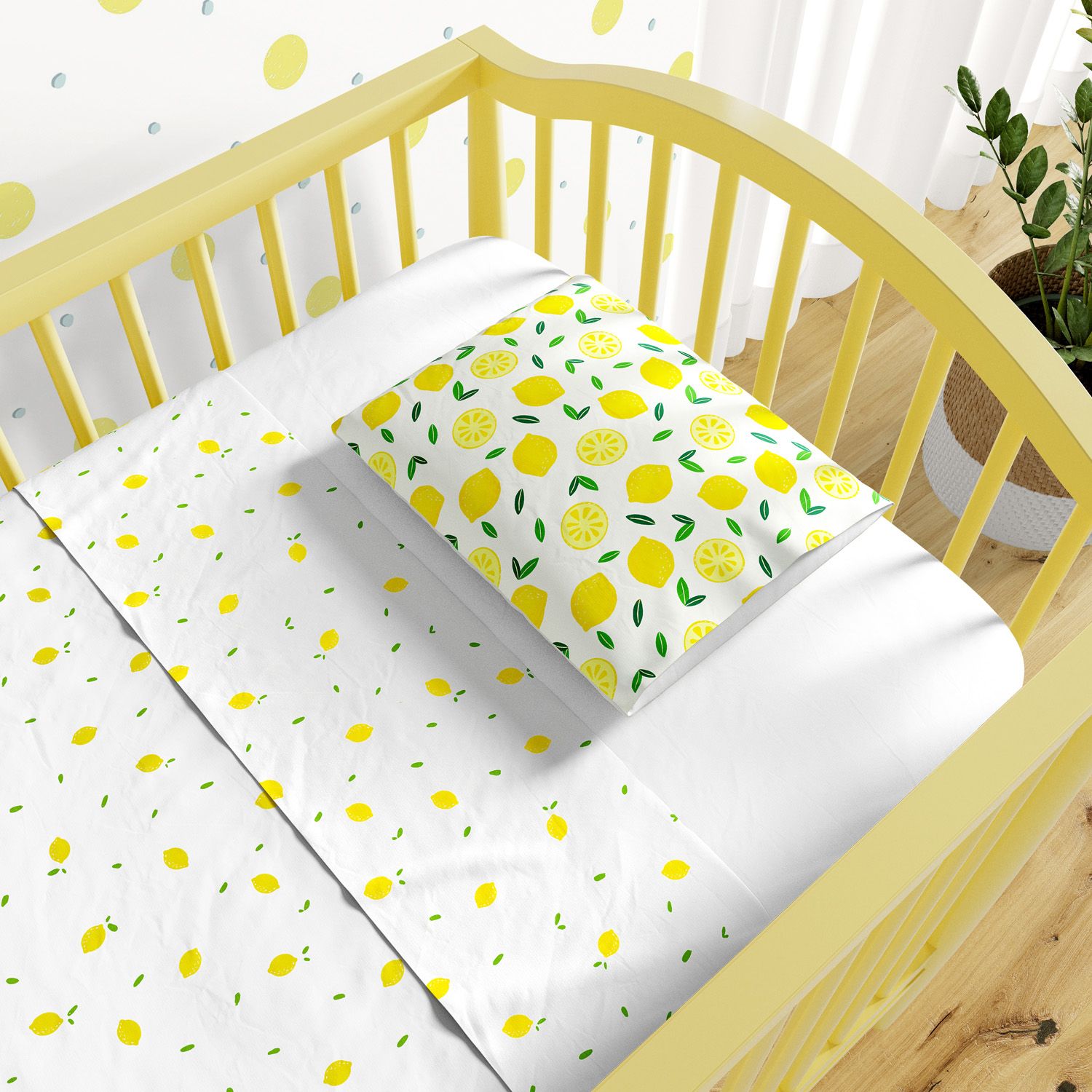 Jogo de Lençol Berço Limão Siciliano 3 peças