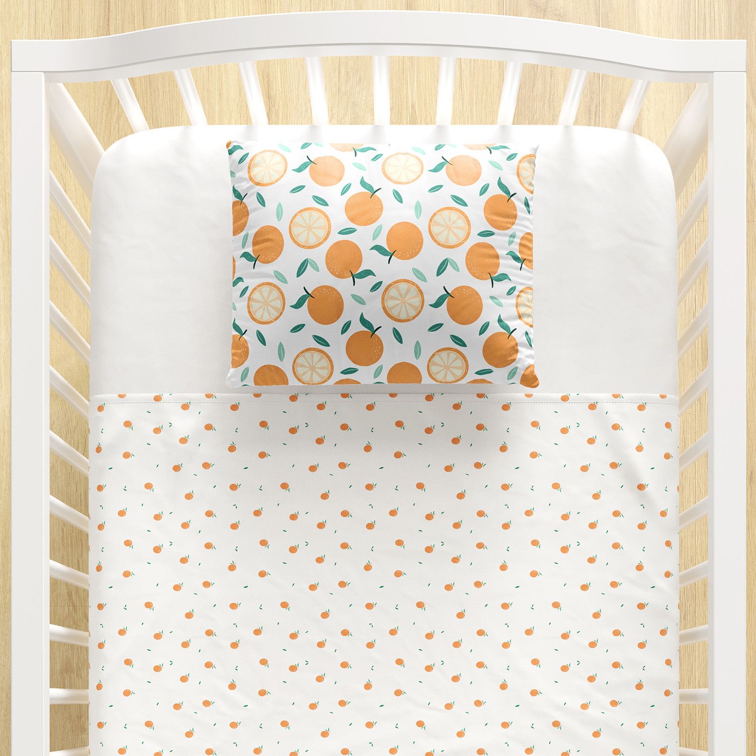 Jogo de Lençol Berço Laranjas