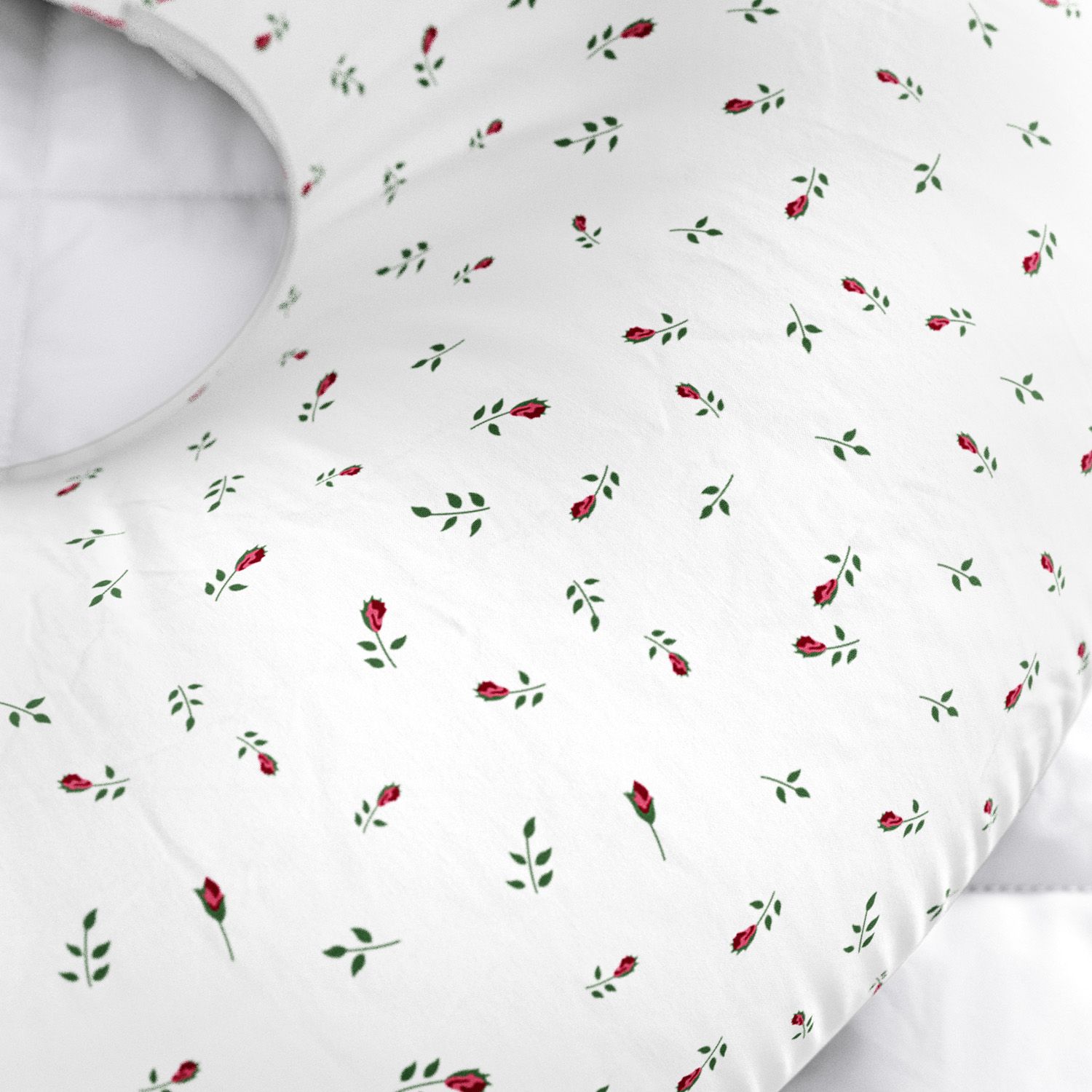 Almofada Amamentação Dupla Face Roseira Rosa