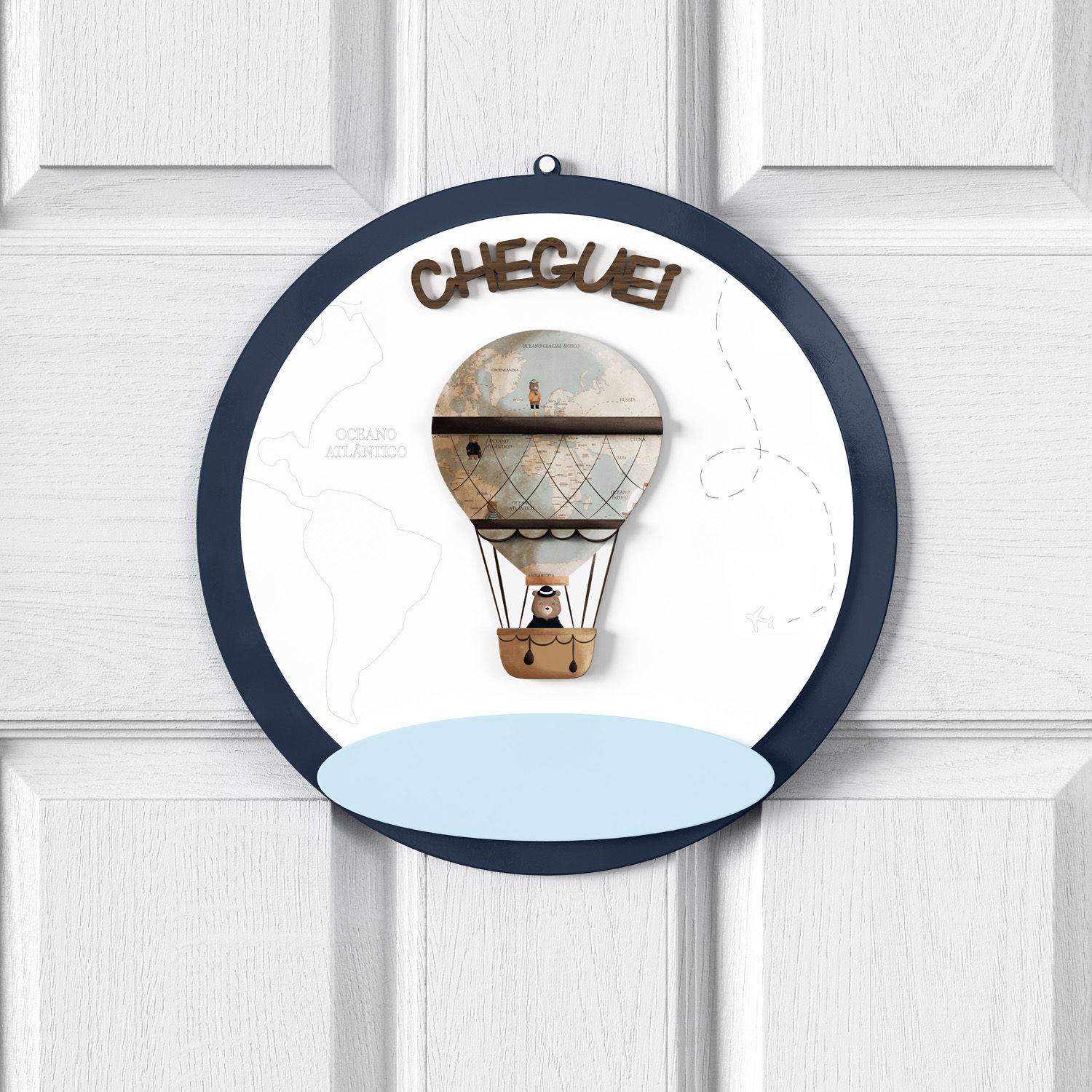 Porta Maternidade Personalizado Teddy Pelo Mundo