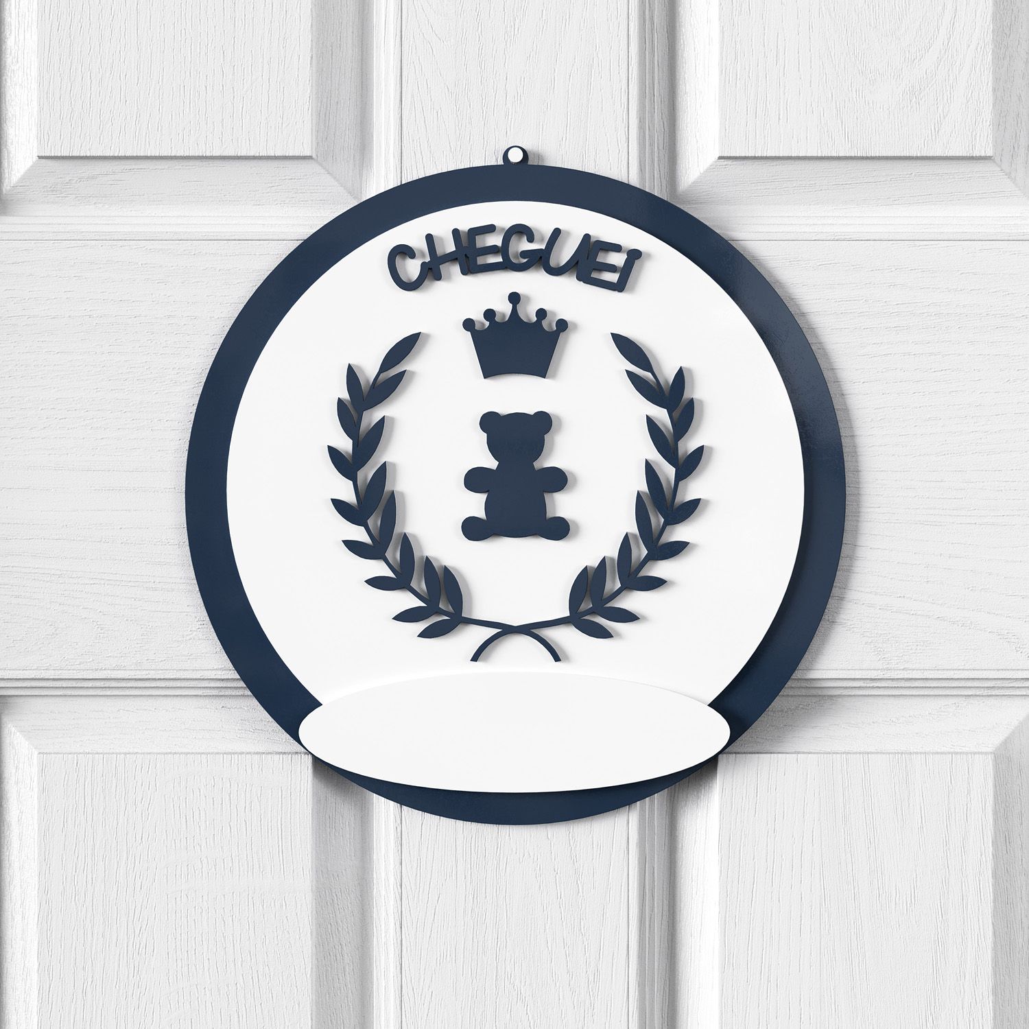 Porta Maternidade Personalizado Realeza Marinho