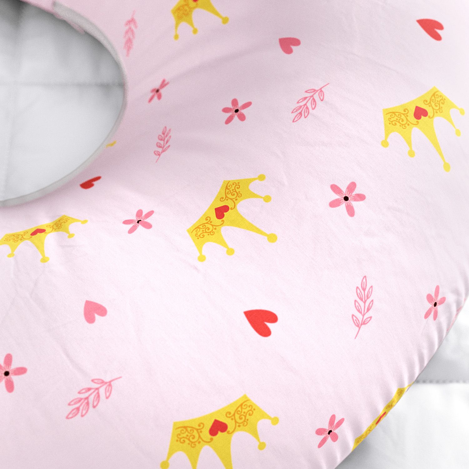 Almofada Amamentação Dupla Face Princesas Rosa