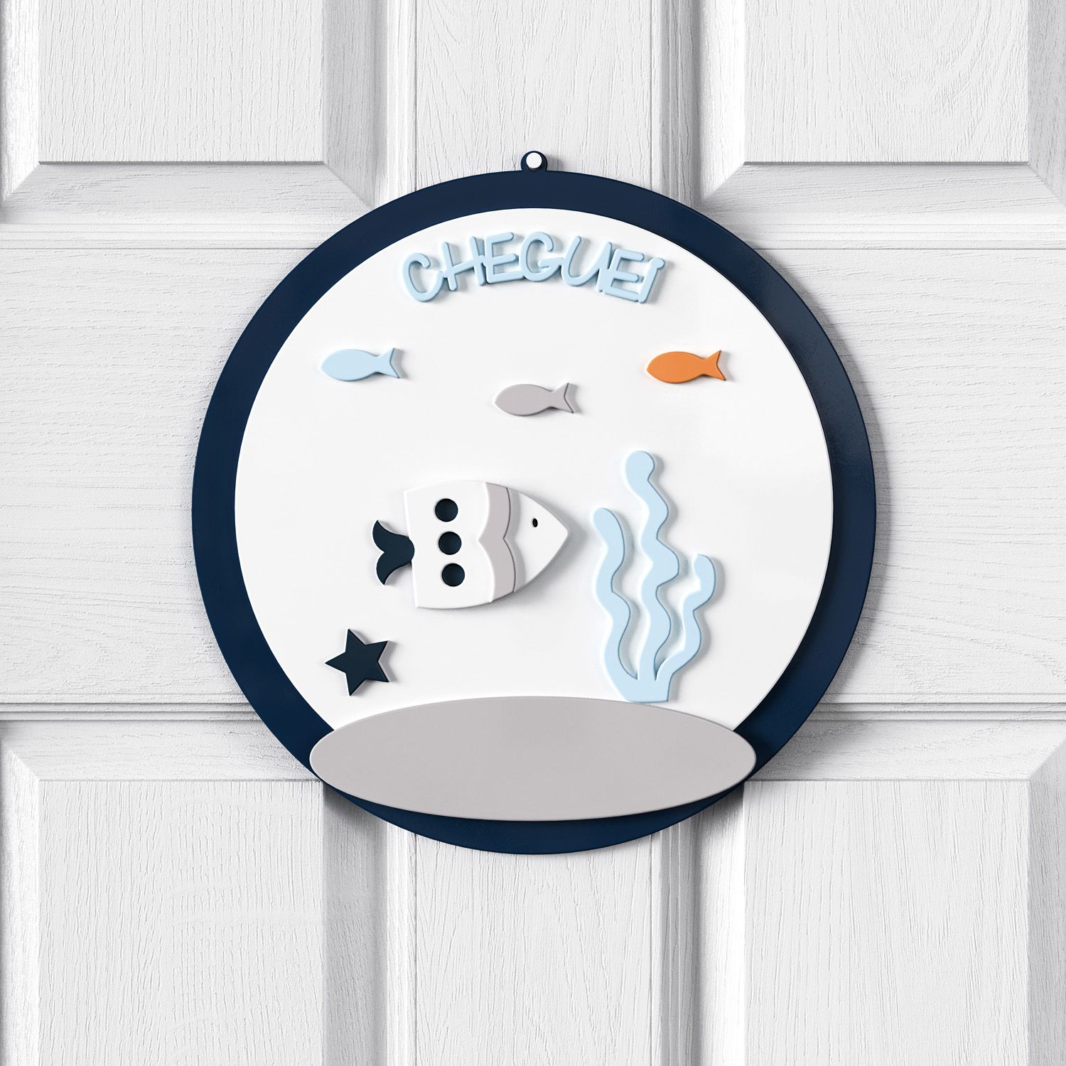 Porta Maternidade Personalizado Fundo do Mar