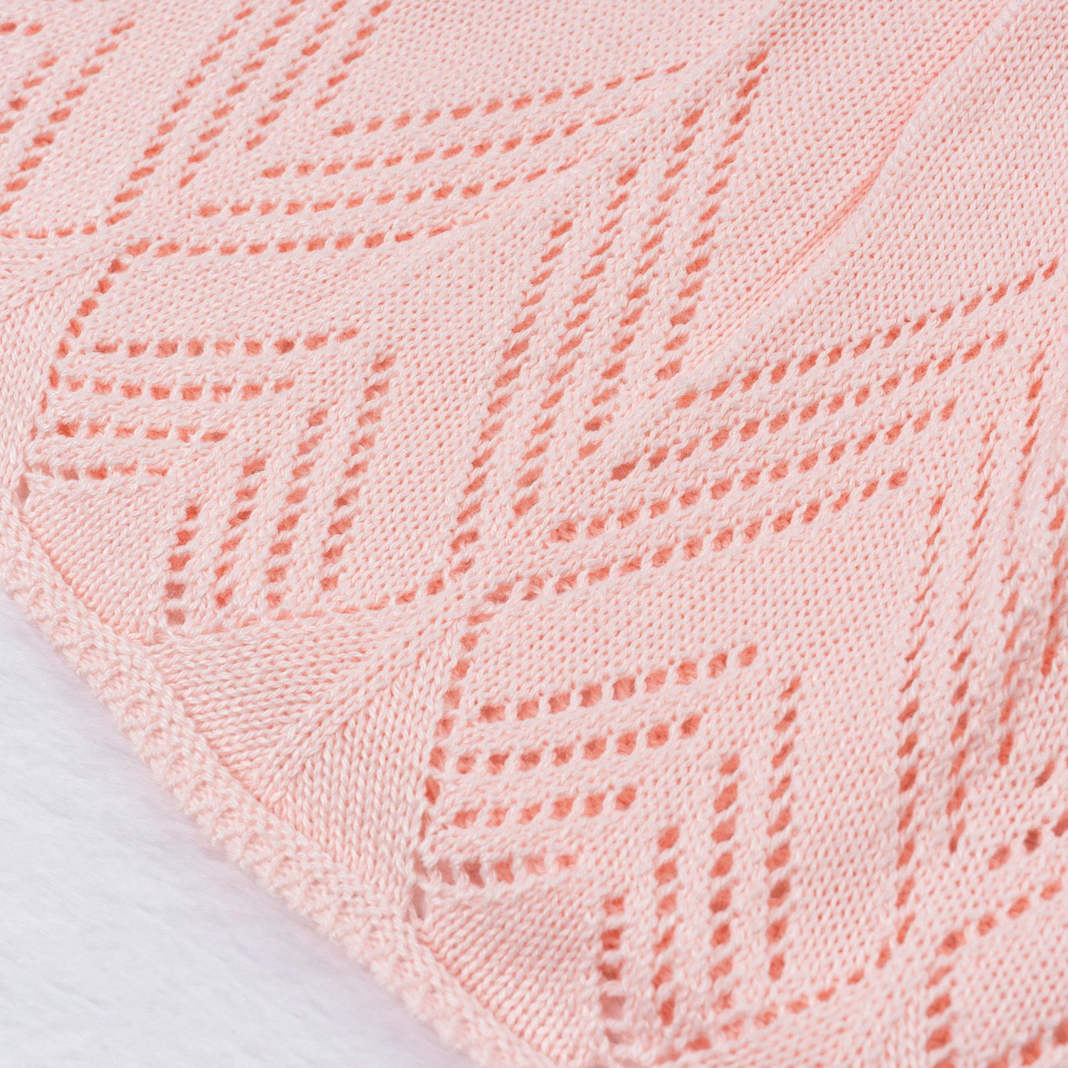 Saída Maternidade Tricot Primeiro Vestidinho com Pérolas Rosa 03 Peças