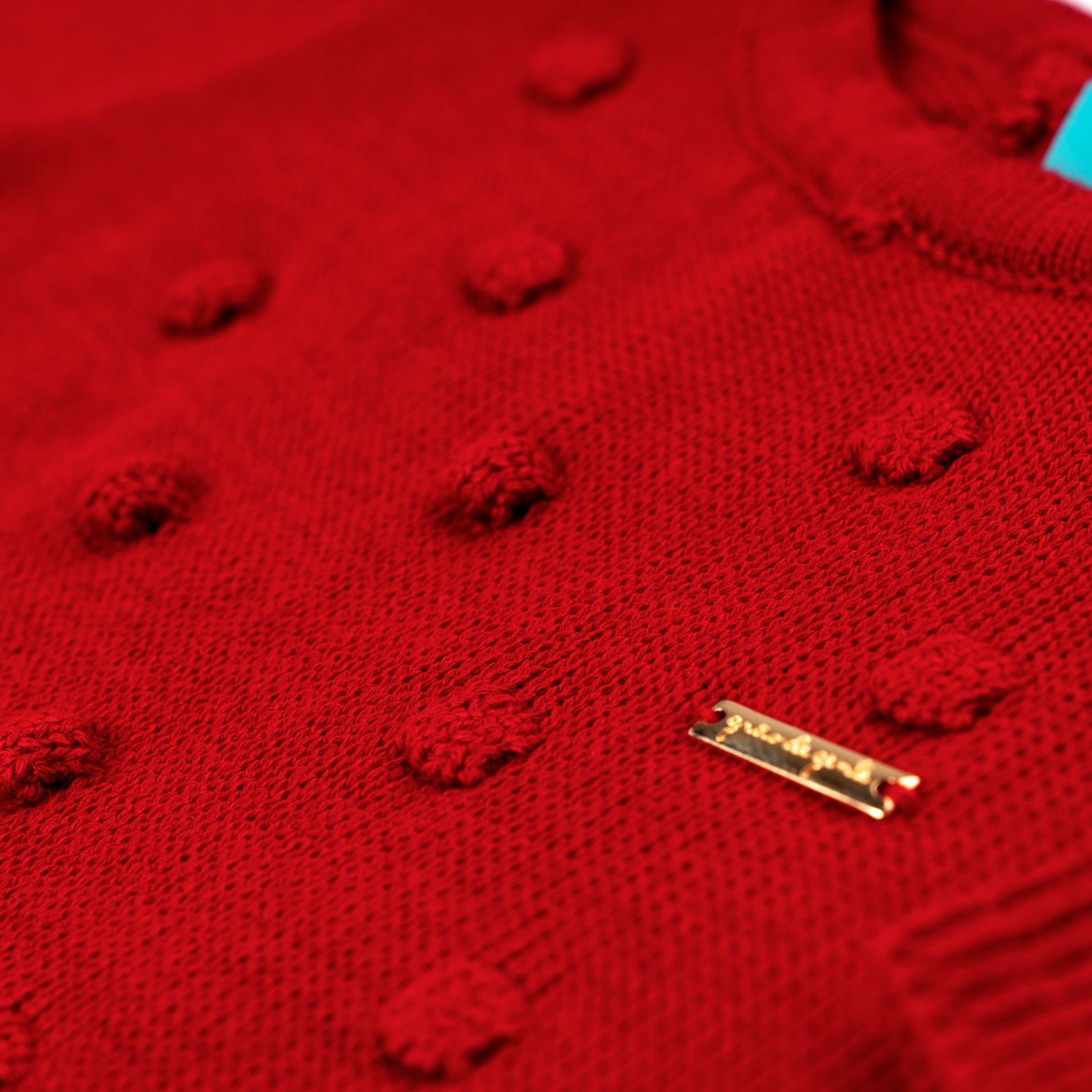 Macacão Tricot Bolinha Vermelho — vista alternativa