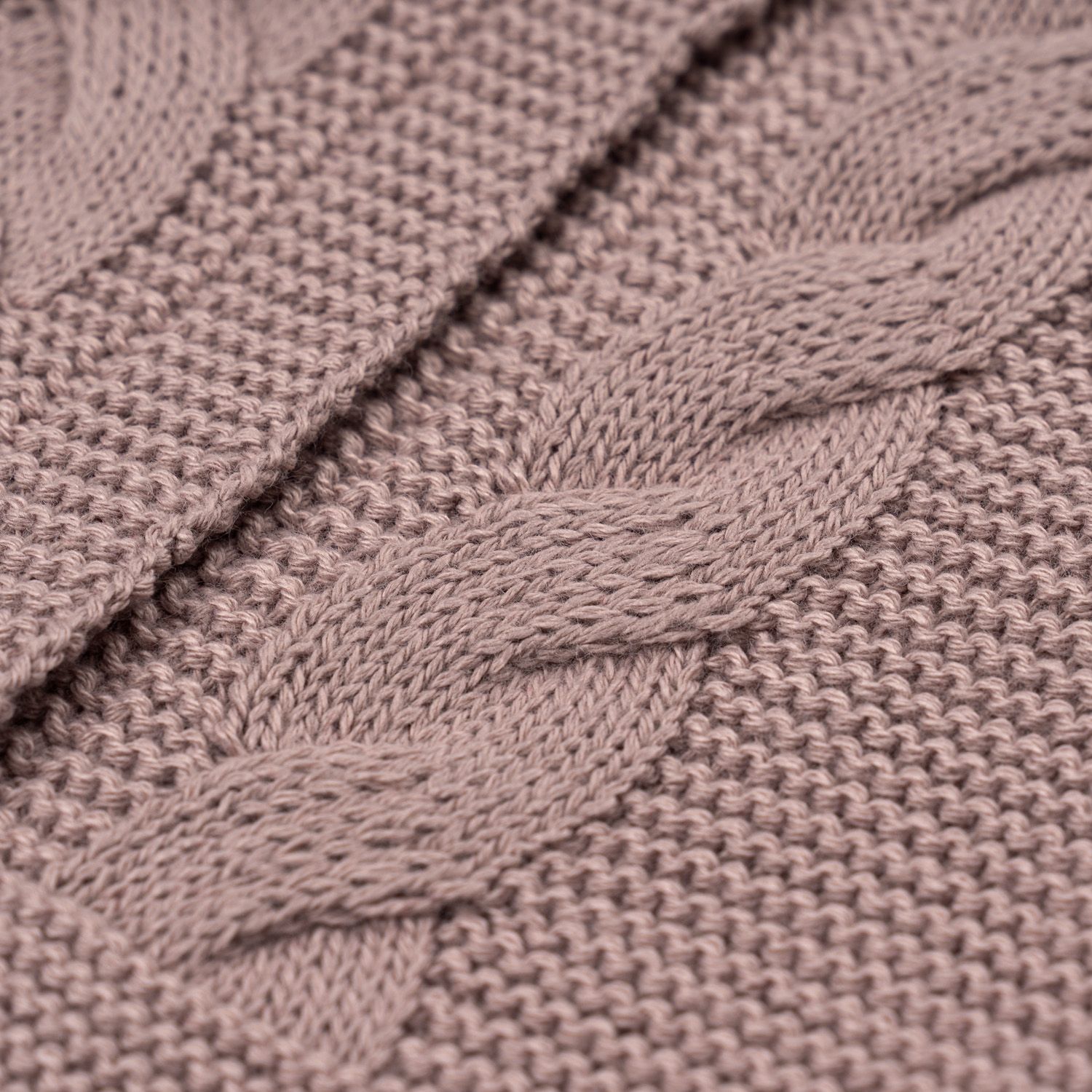 Casaquinho Tricot Trança Chique Rosé Nude