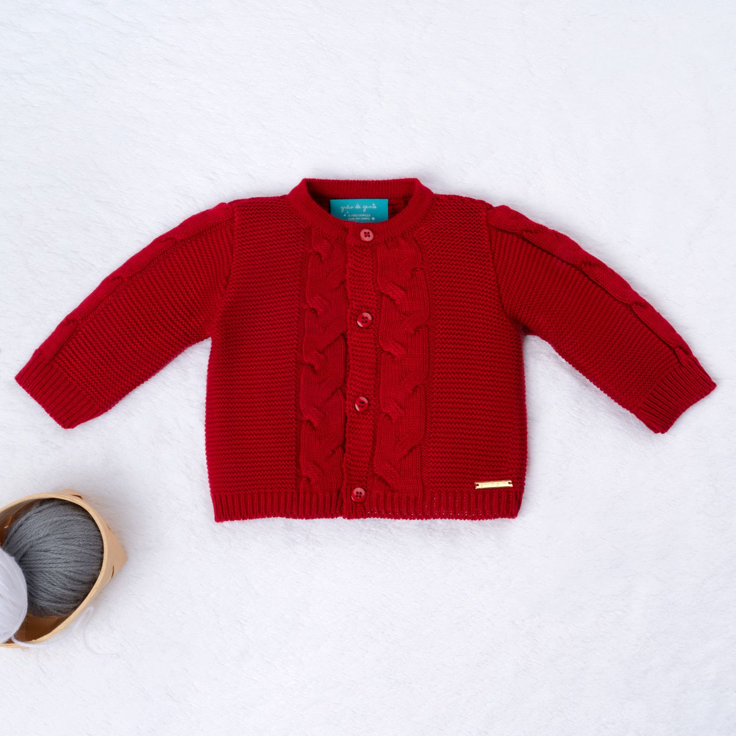 Casaquinho Tricot Elegante Vermelho